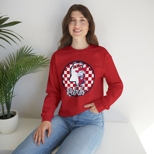 Ole Miss Rebels Checkered Sweatshirt