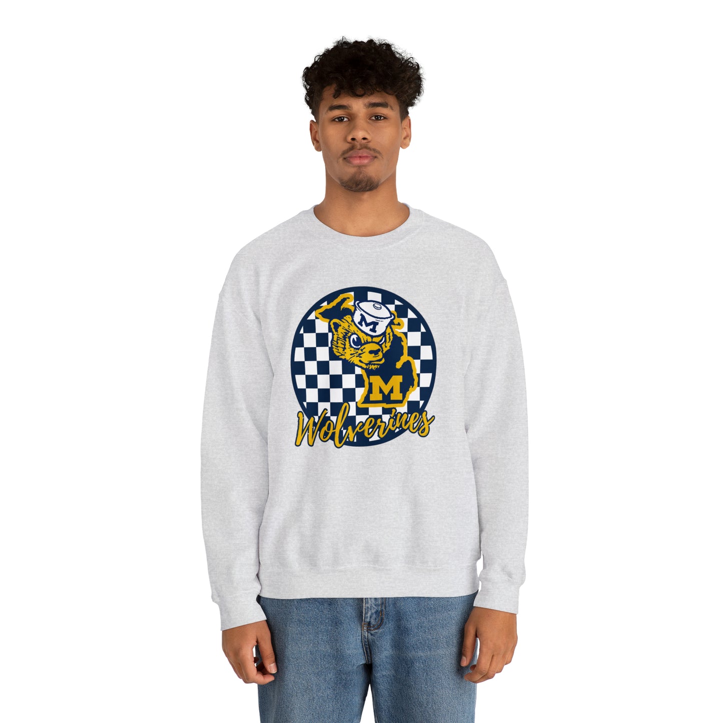 Michigan Wolverines Checkered Sweatshirt