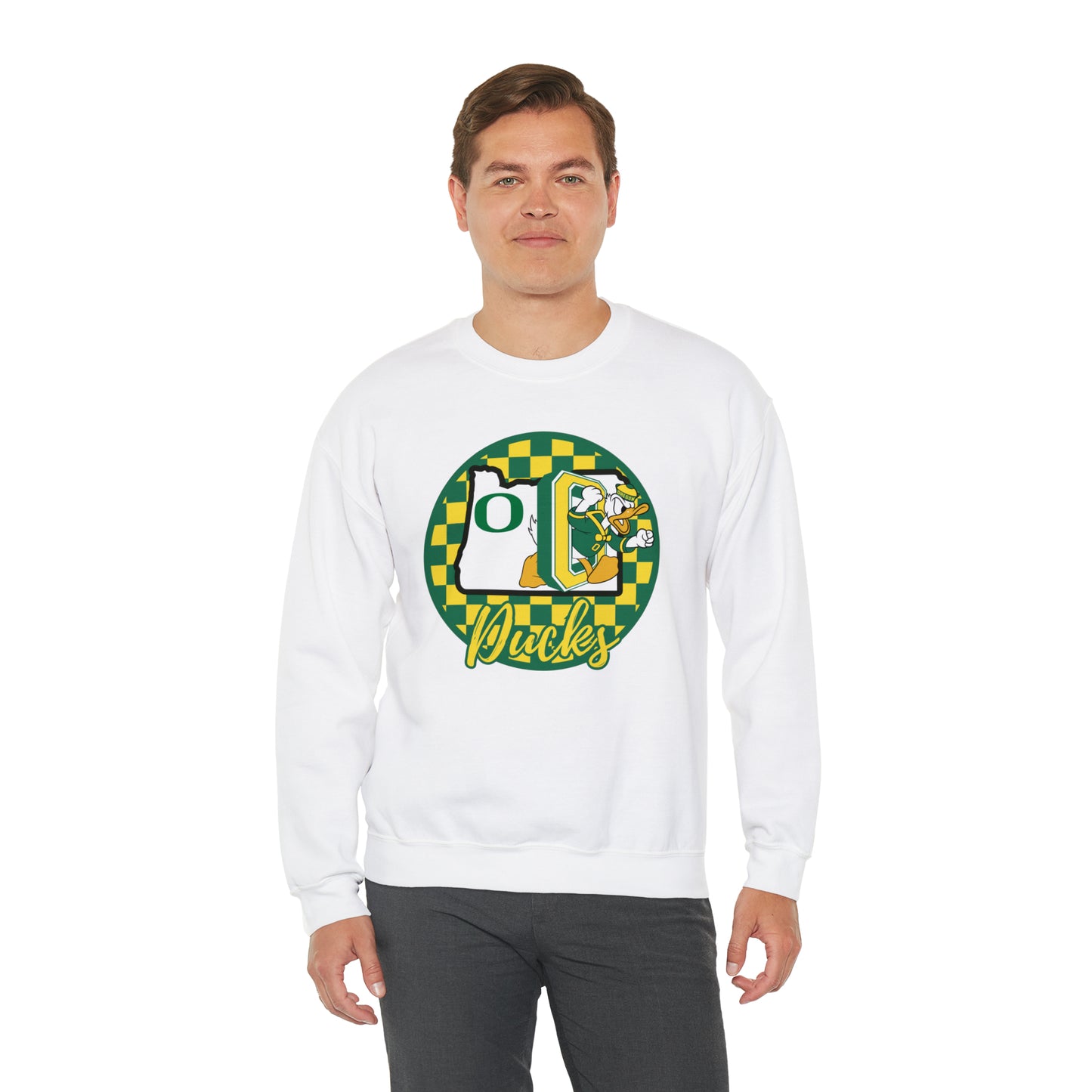 Oregon Ducks Checkered Sweatshirt