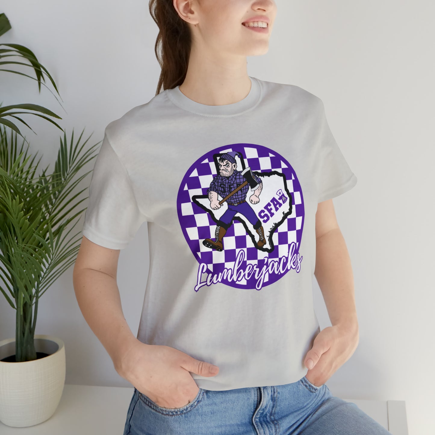 SFA Lumberjacks Checkered Circle