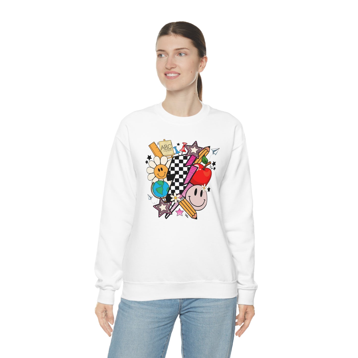 Retro Teacher Collage Sweatshirt