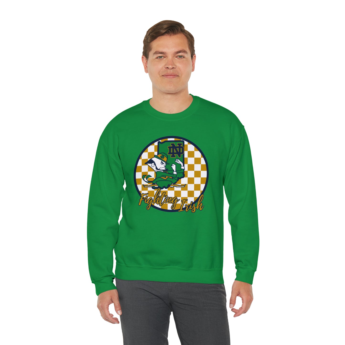 Notre Dame Fighting Irish Checkered Sweatshirt