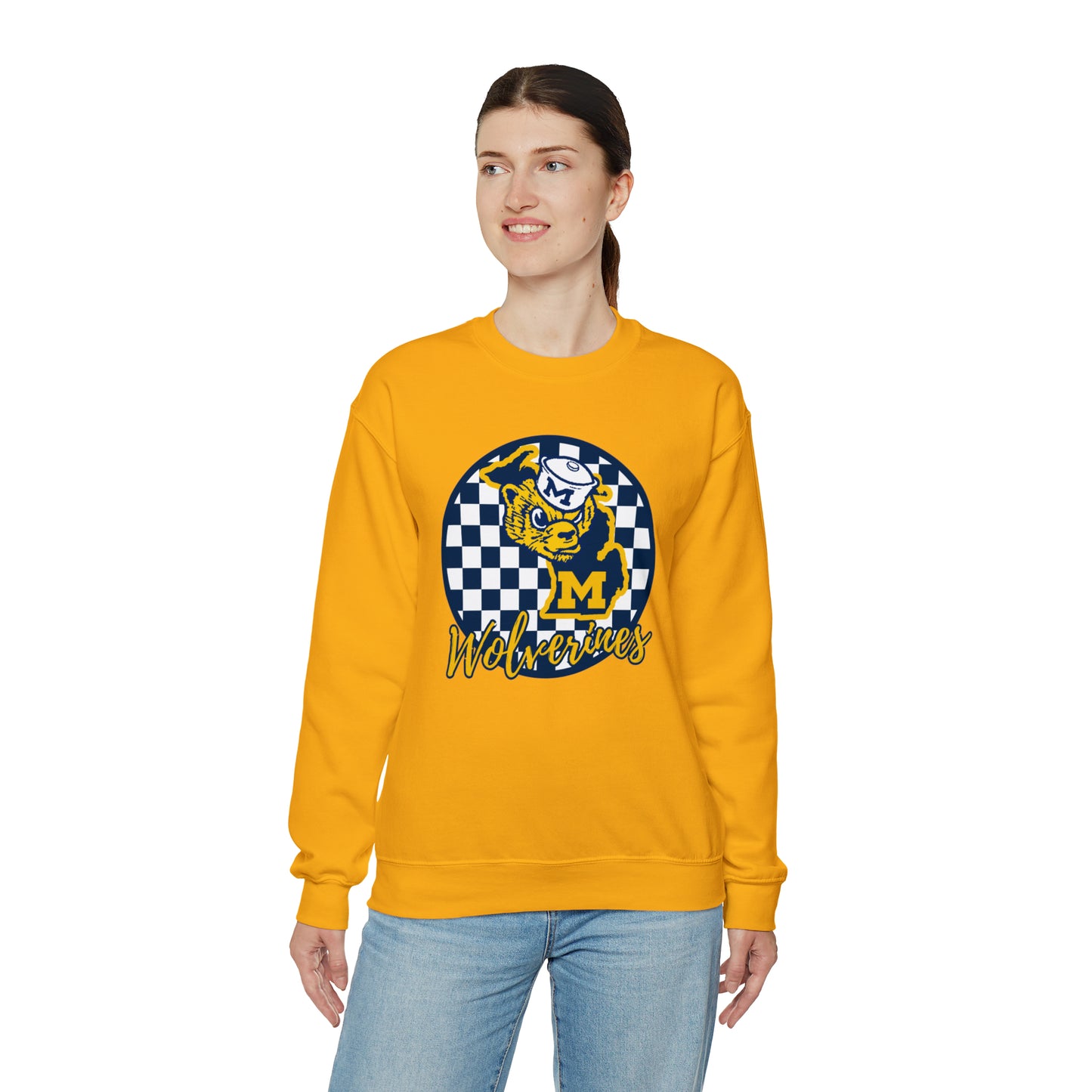 Michigan Wolverines Checkered Sweatshirt