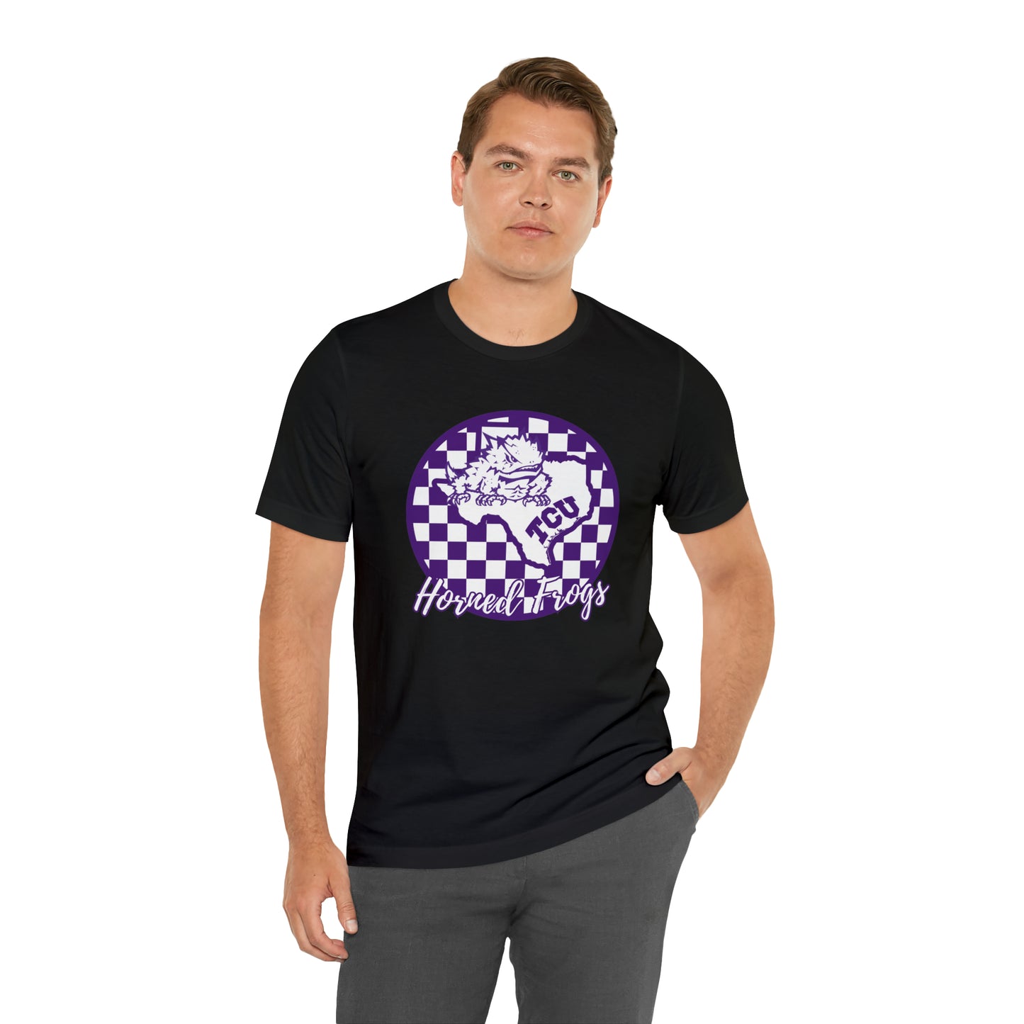 TCU Horned Frogs Checkered Circle