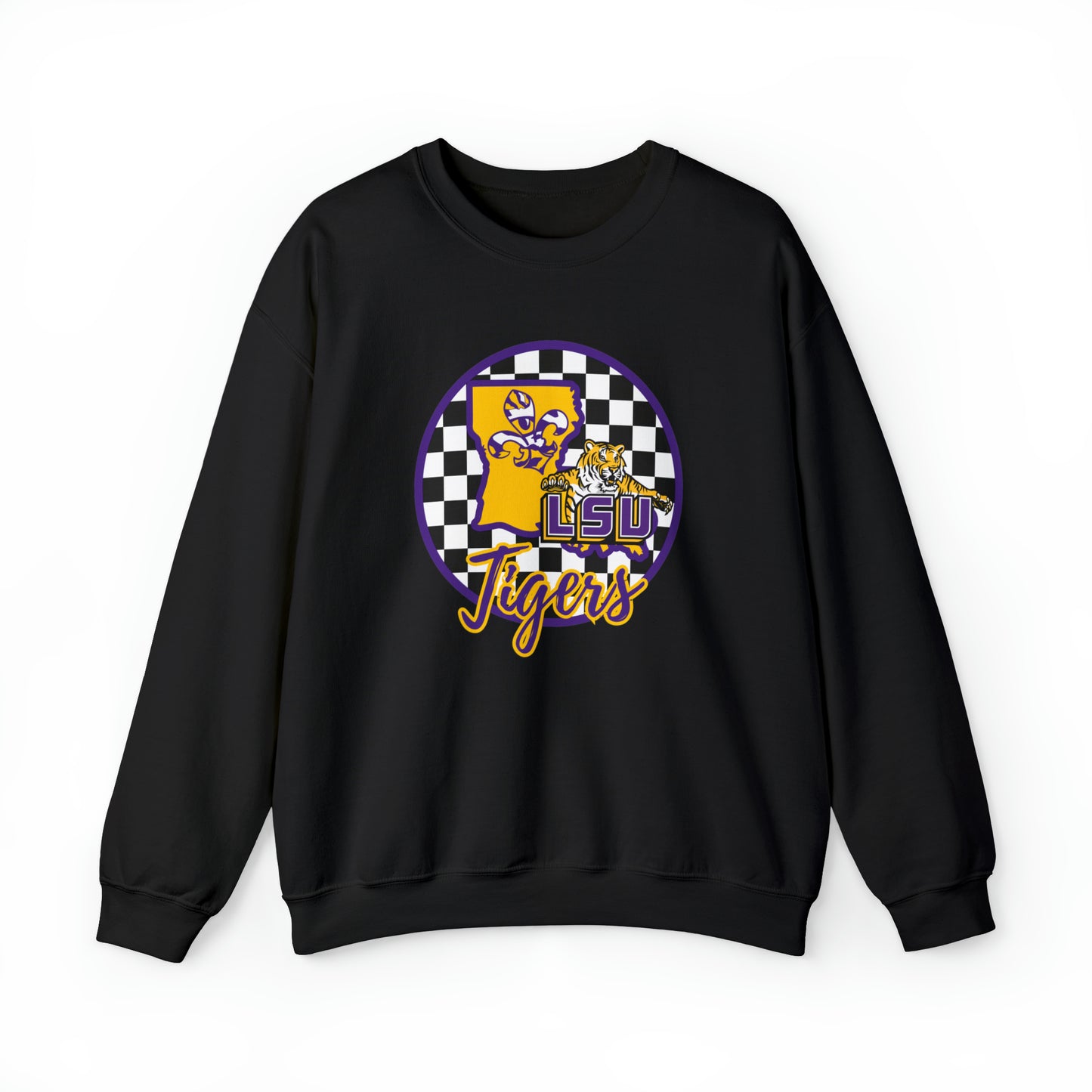 LSU Tigers Checkered Sweatshirt