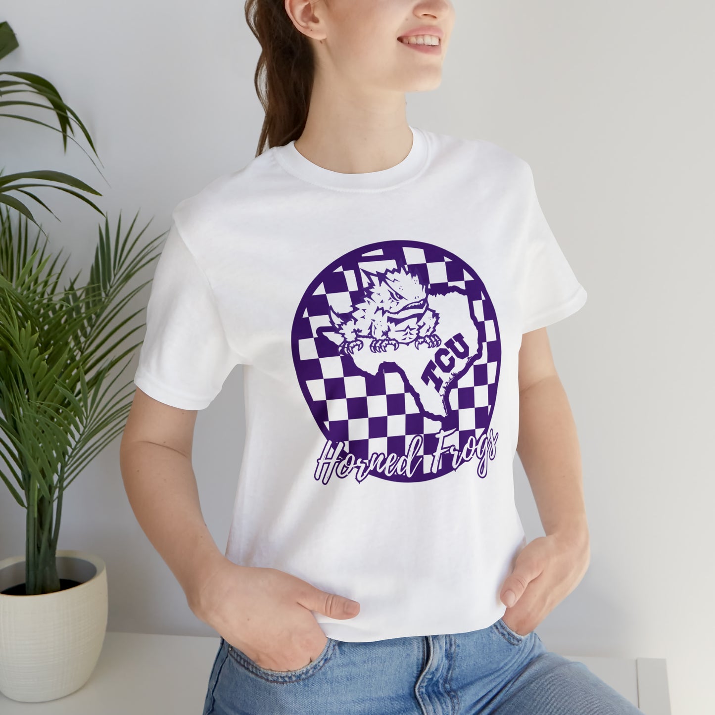 TCU Horned Frogs Checkered Circle