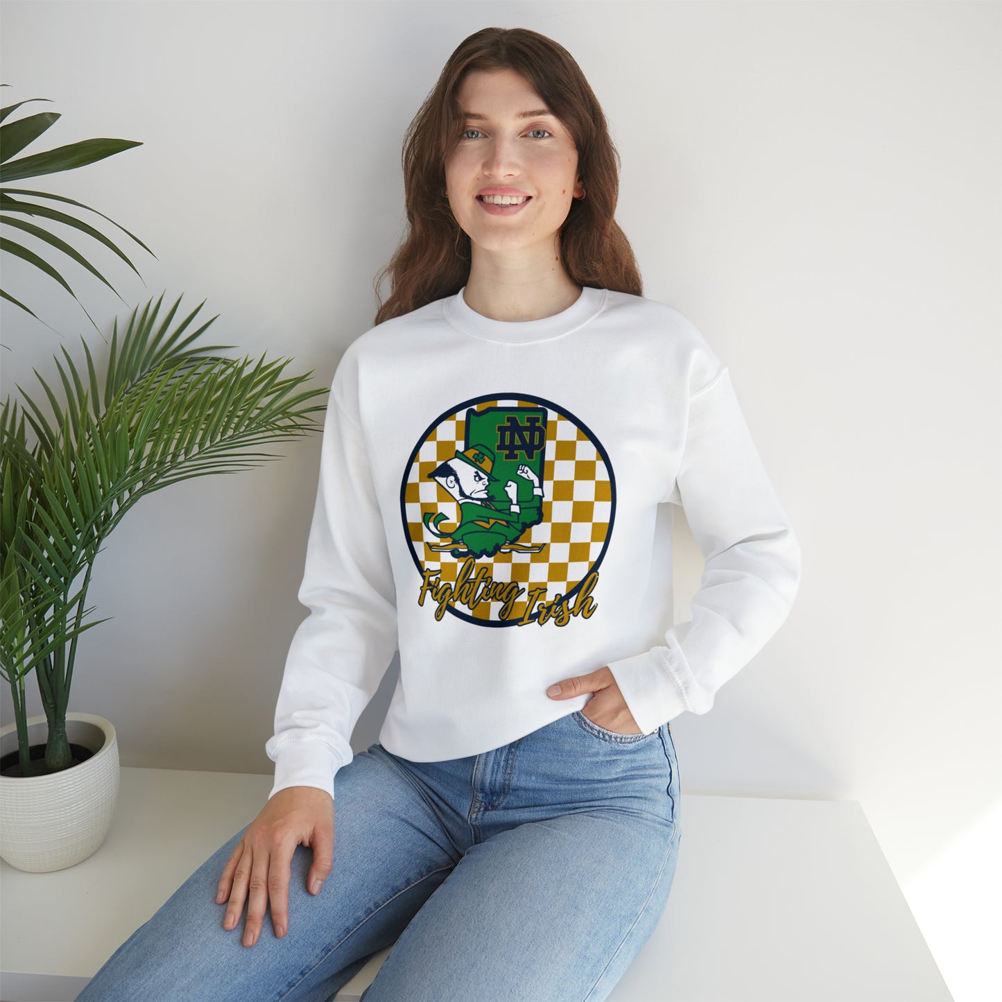 Notre Dame Fighting Irish Checkered Sweatshirt