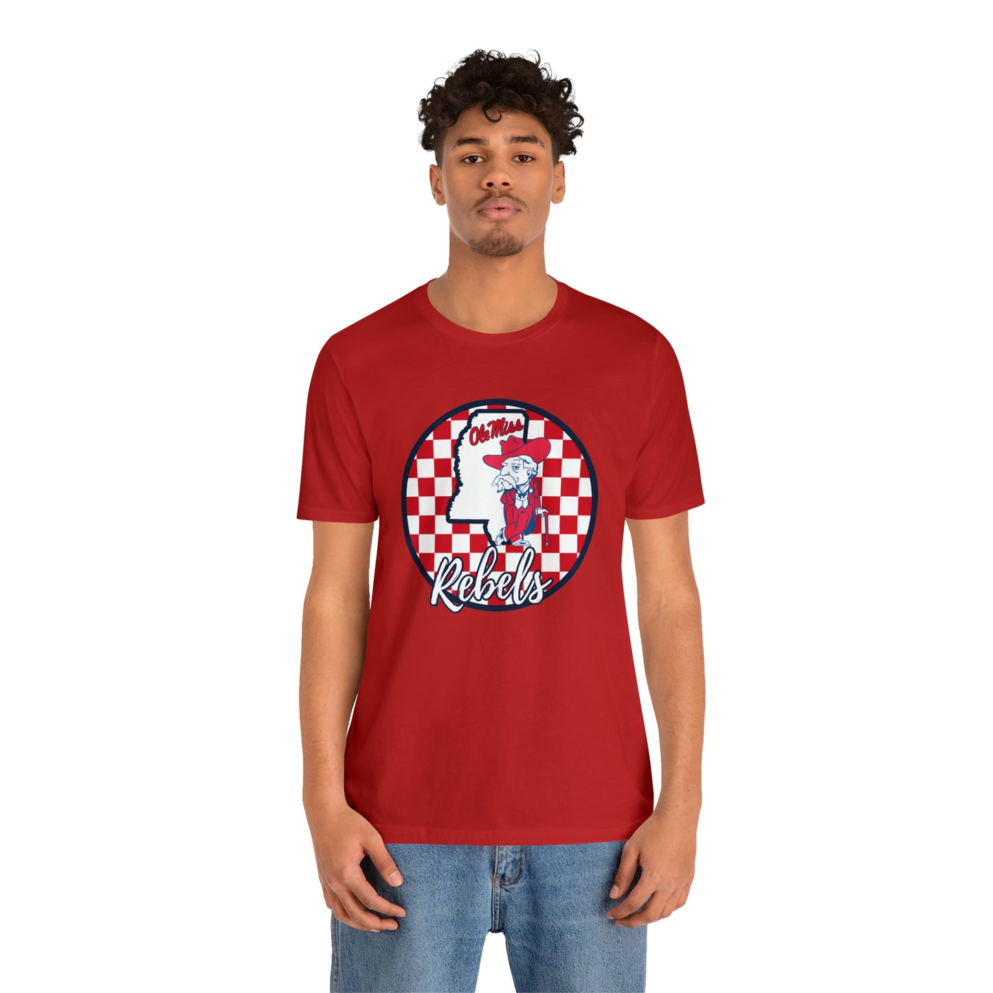 Ole Miss Rebels Checkered Circle