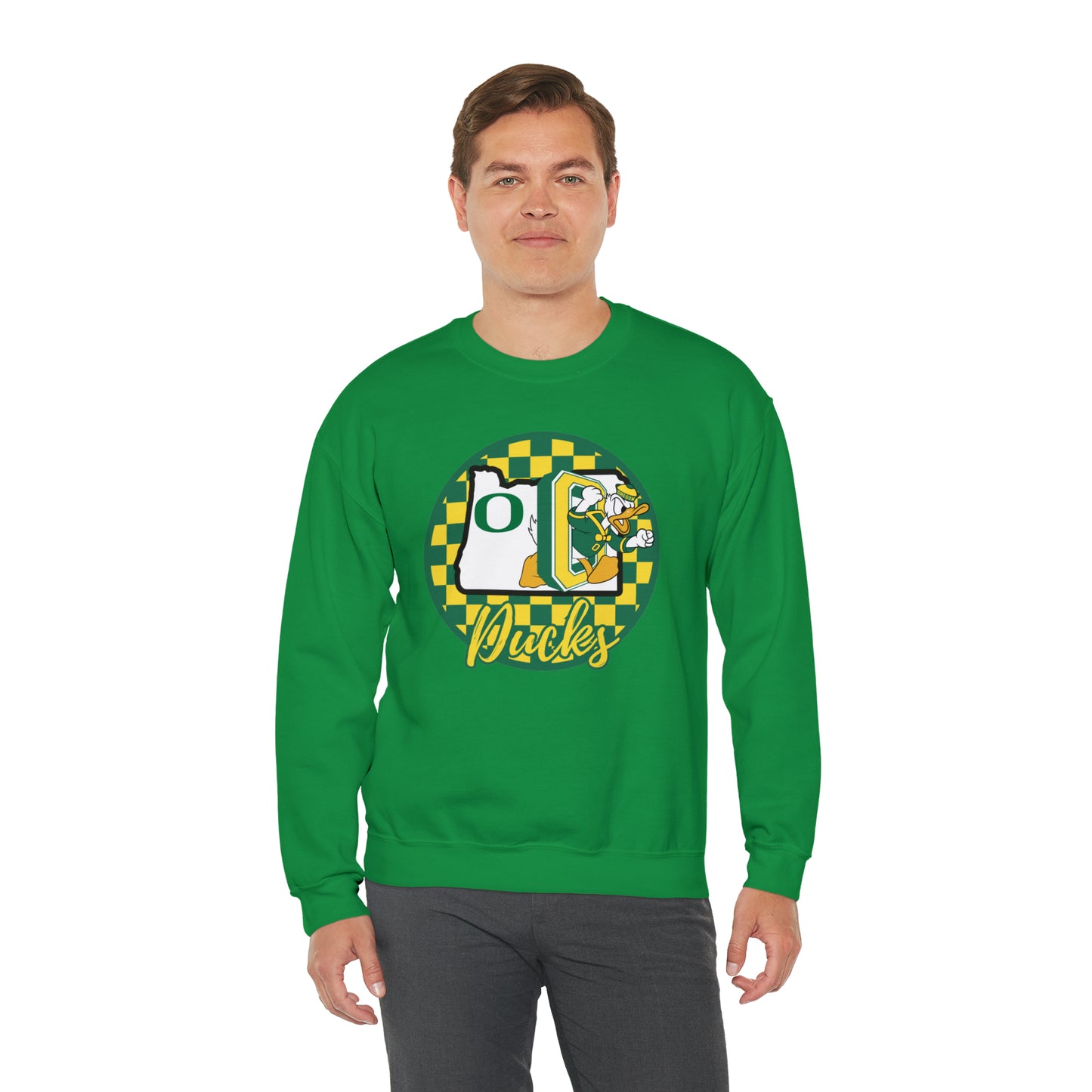 Oregon Ducks Checkered Sweatshirt