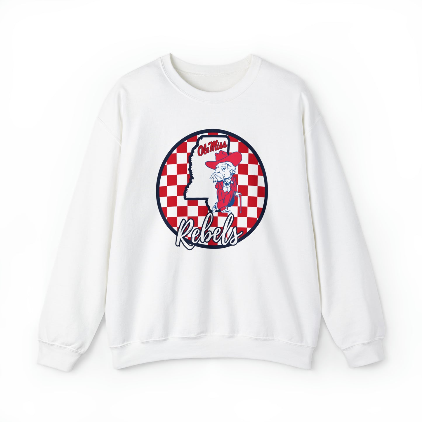 Ole Miss Rebels Checkered Sweatshirt