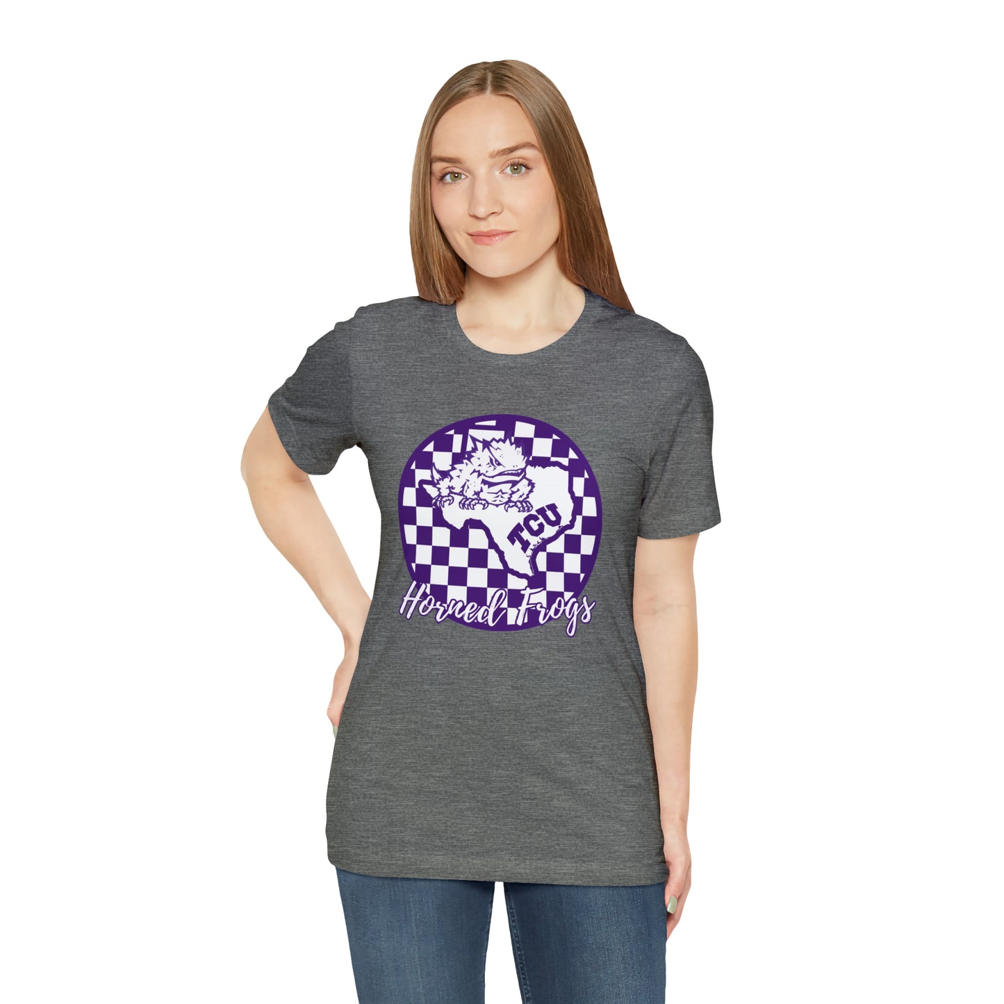 TCU Horned Frogs Checkered Circle