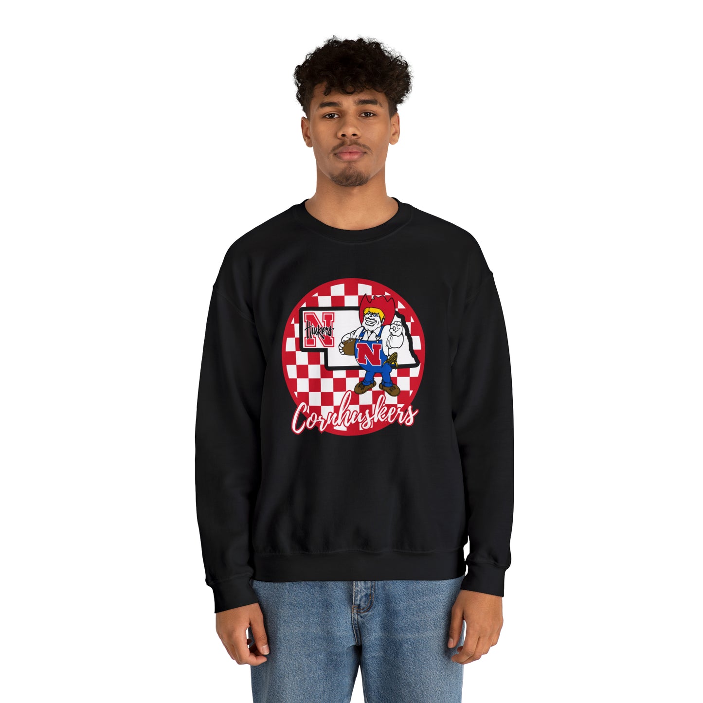 Nebraska Cornhuskers Checkered Sweatshirt