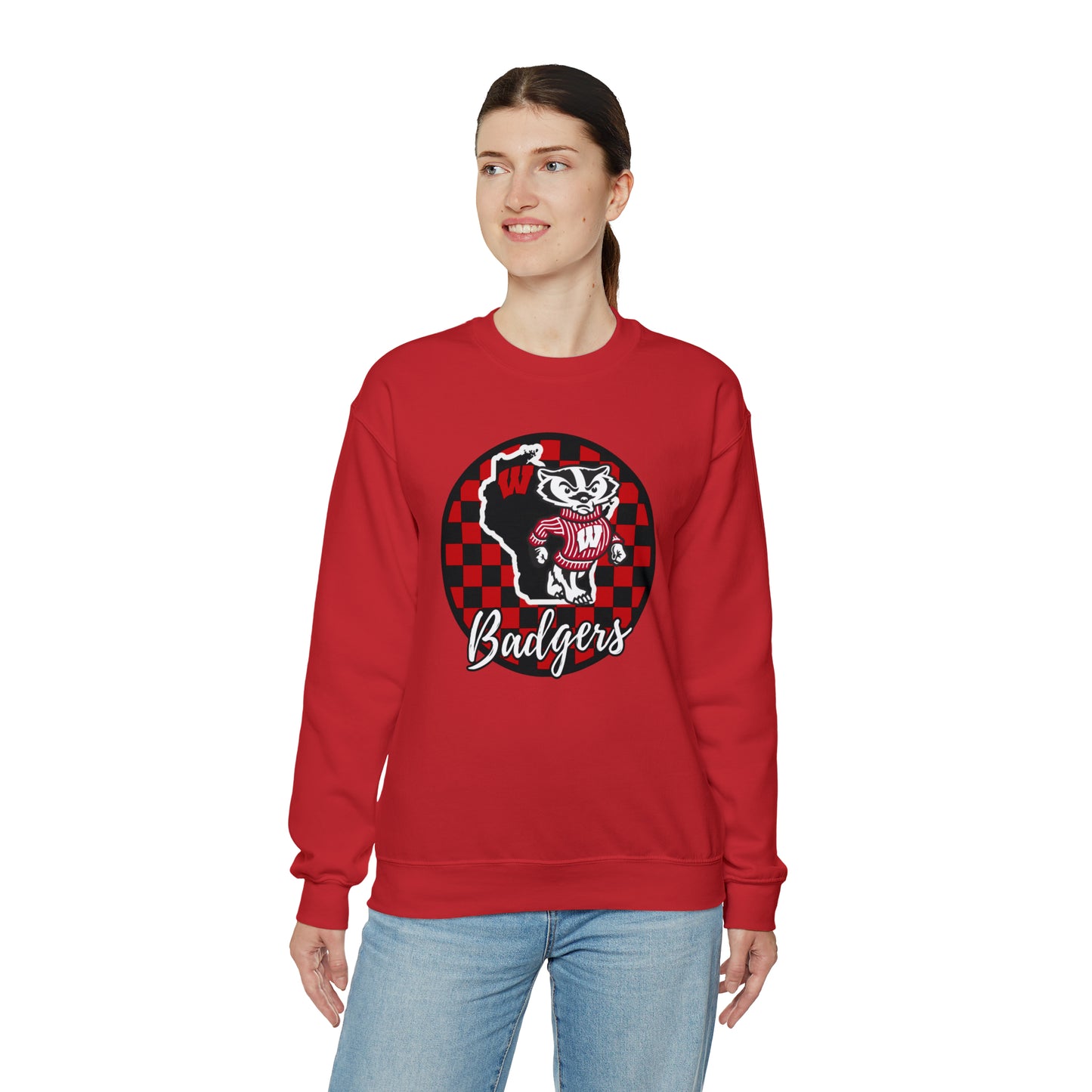 Wisconsin Badgers Checkered Sweatshirt