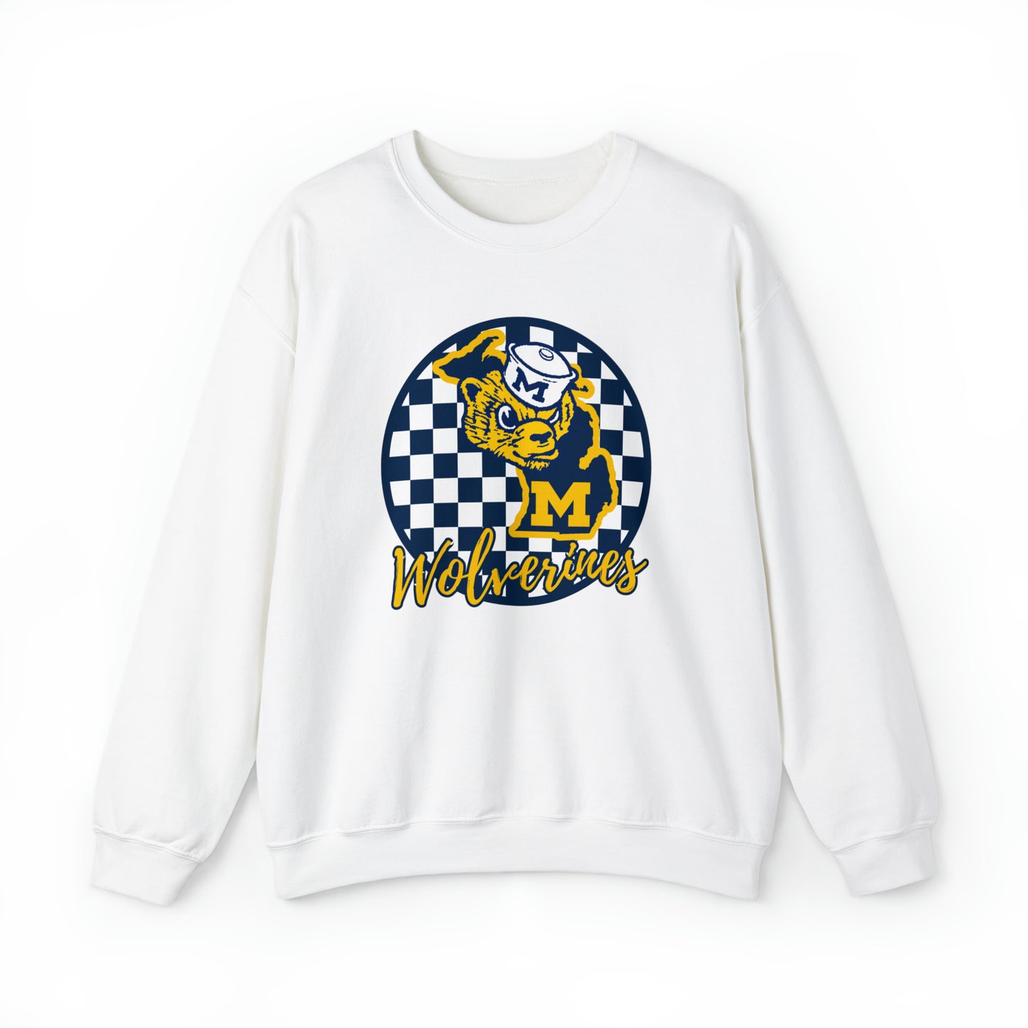 Michigan Wolverines Checkered Sweatshirt