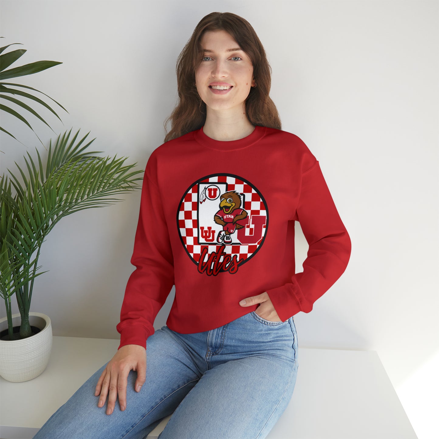 Utah Utes Checkered Sweatshirt