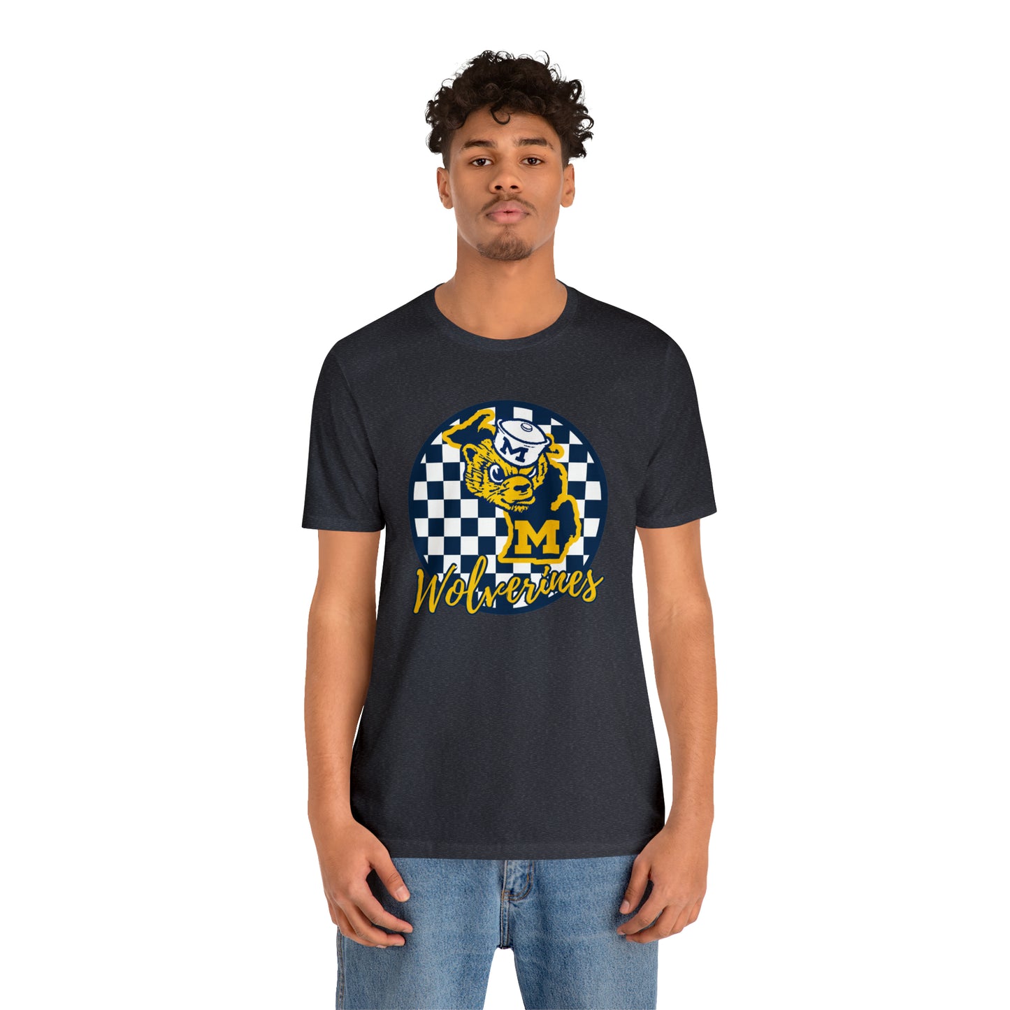 Michigan Wolverines Checkered Circle