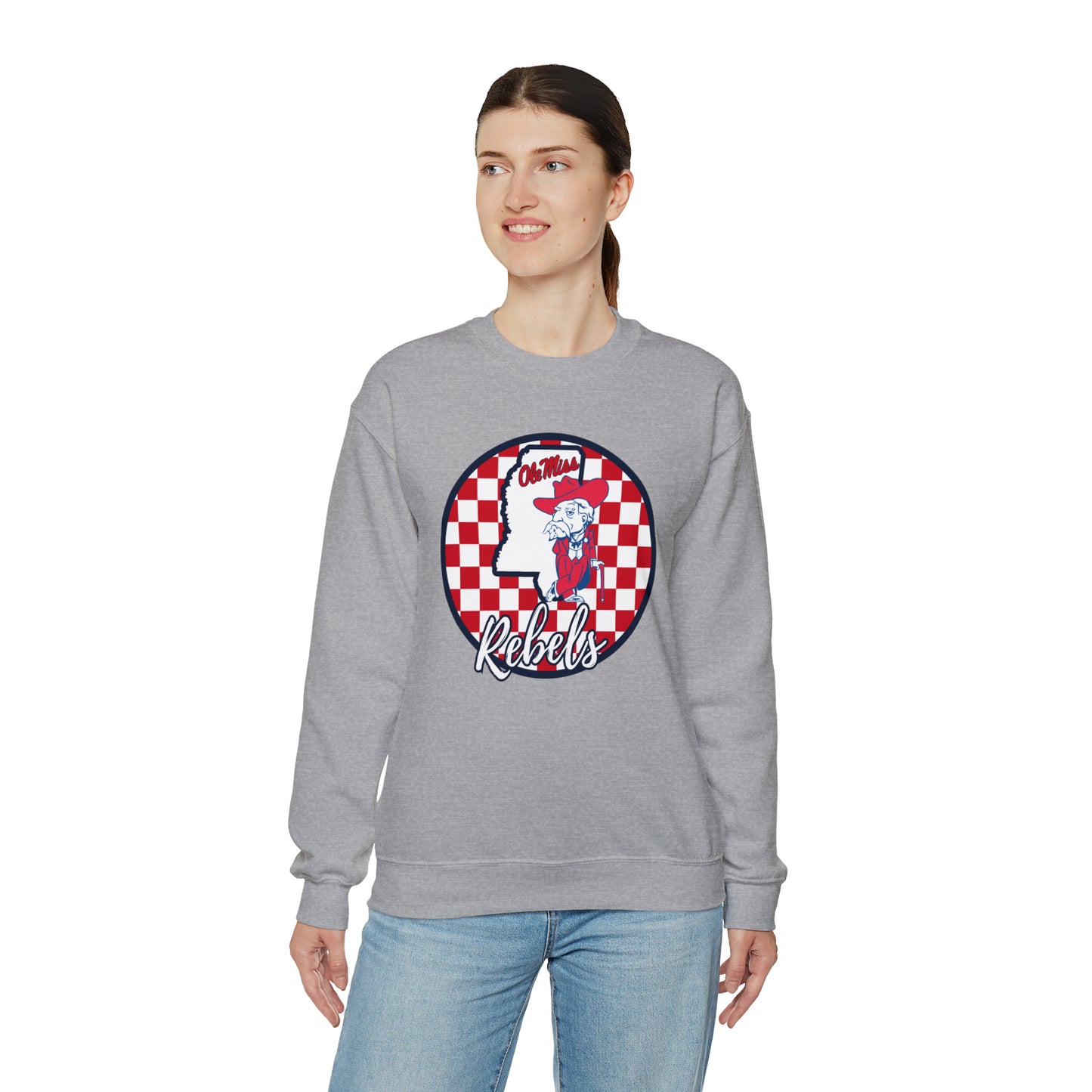 Ole Miss Rebels Checkered Sweatshirt