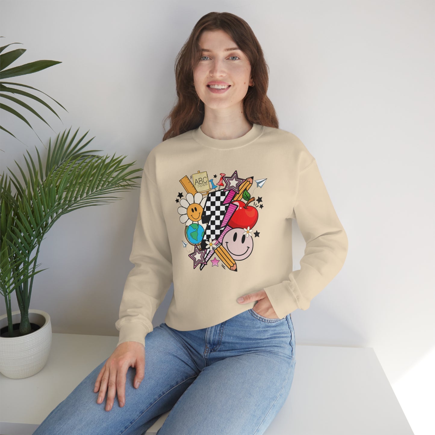 Retro Teacher Collage Sweatshirt