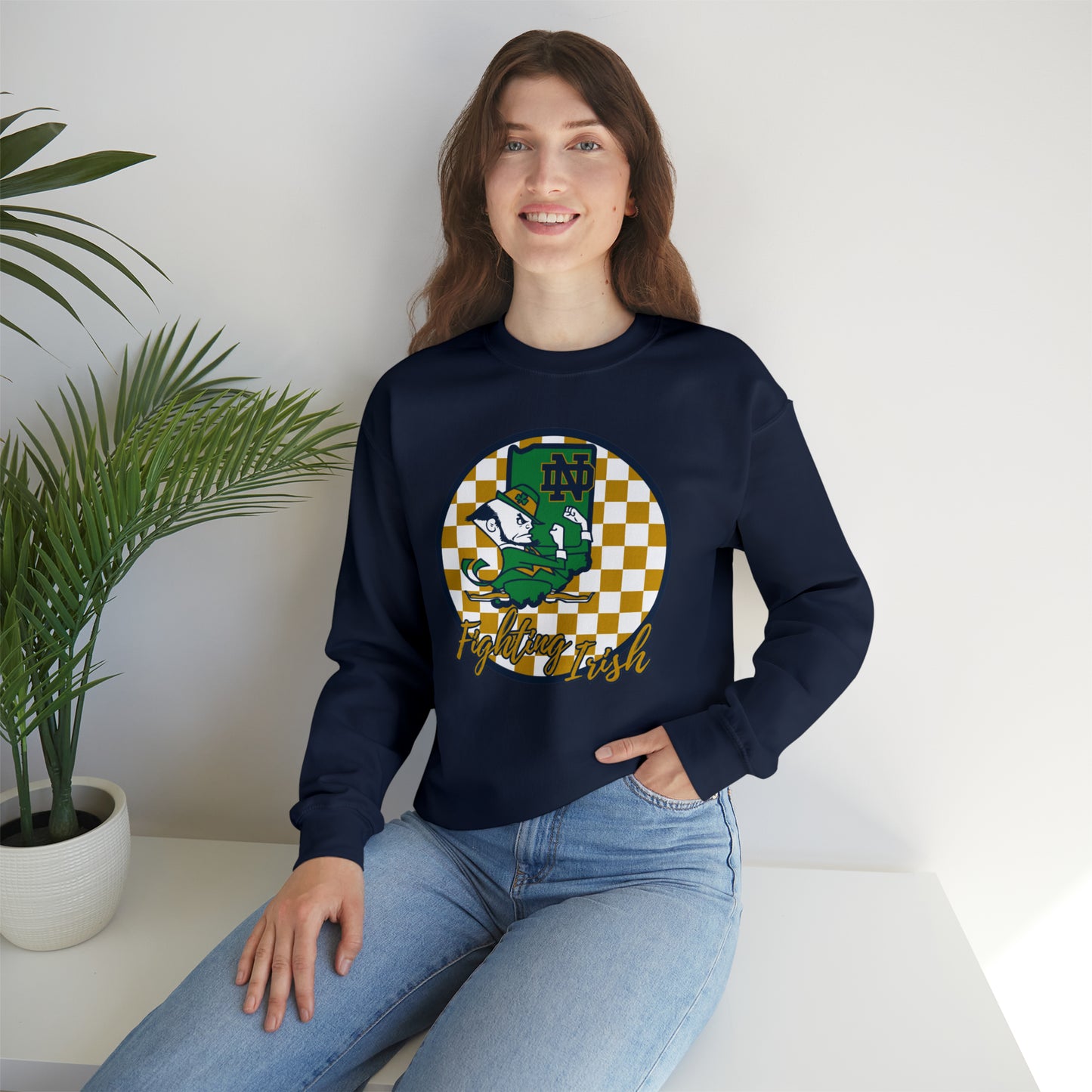 Notre Dame Fighting Irish Checkered Sweatshirt