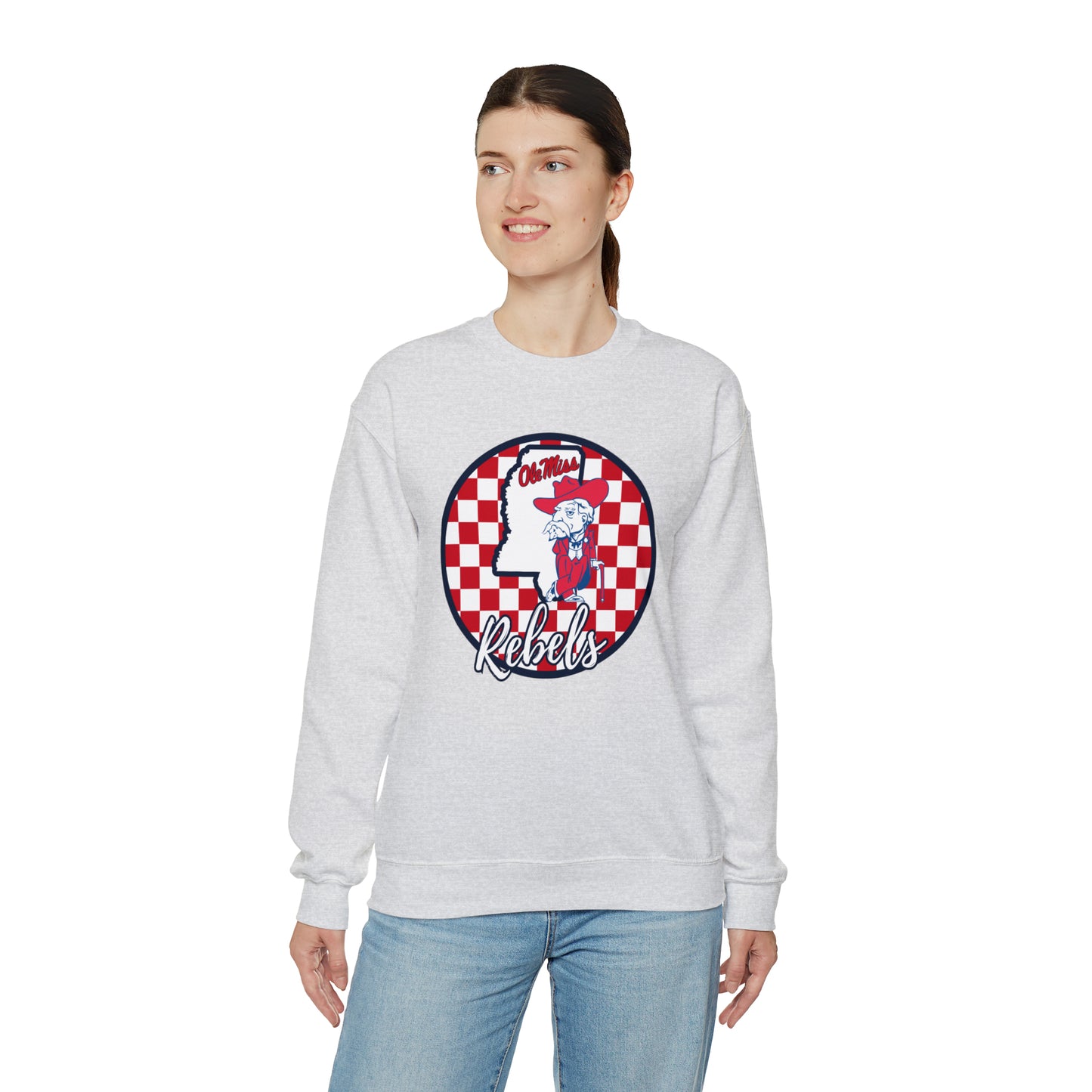 Ole Miss Rebels Checkered Sweatshirt