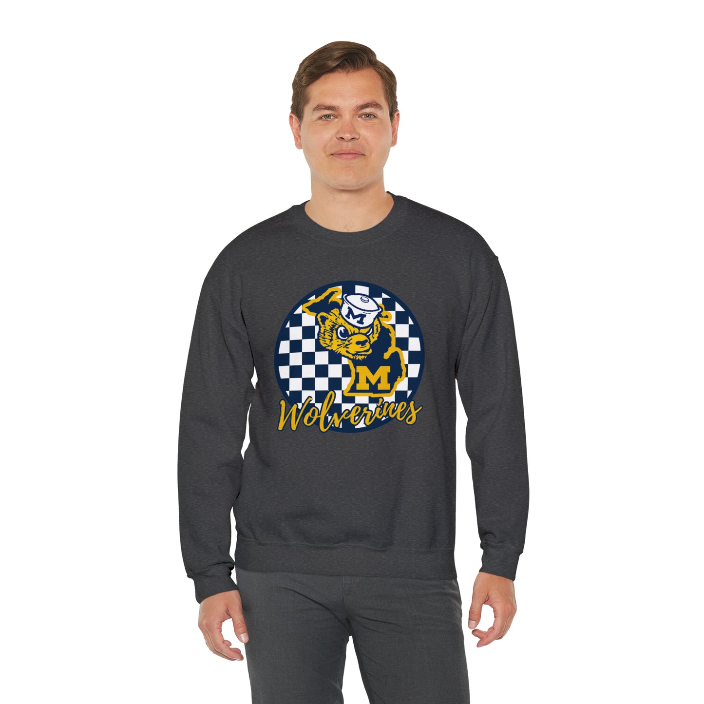 Michigan Wolverines Checkered Sweatshirt