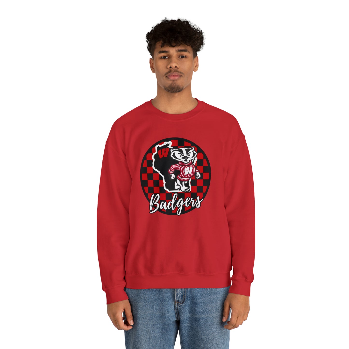 Wisconsin Badgers Checkered Sweatshirt