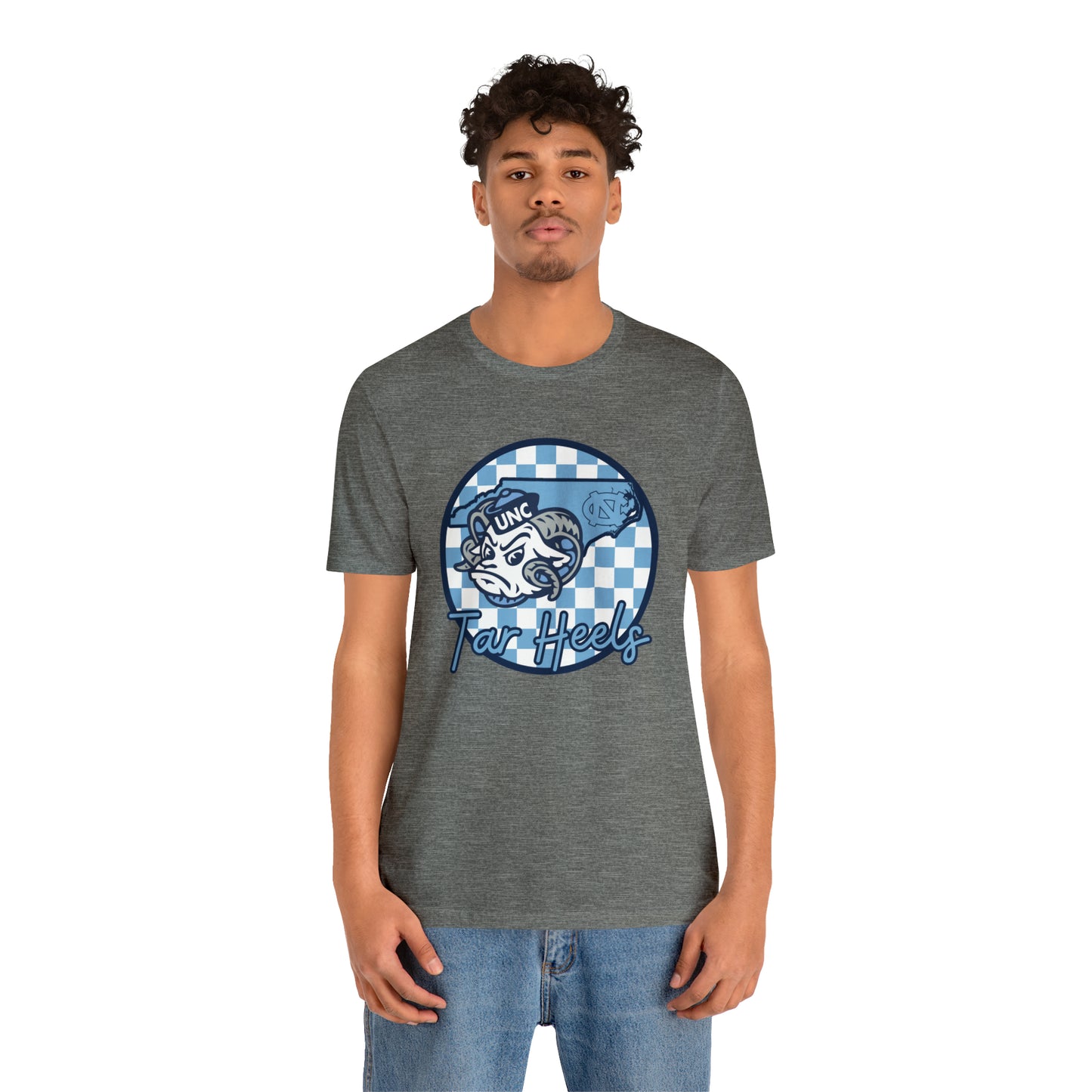 North Carolina Tar Heels Checkered Circle