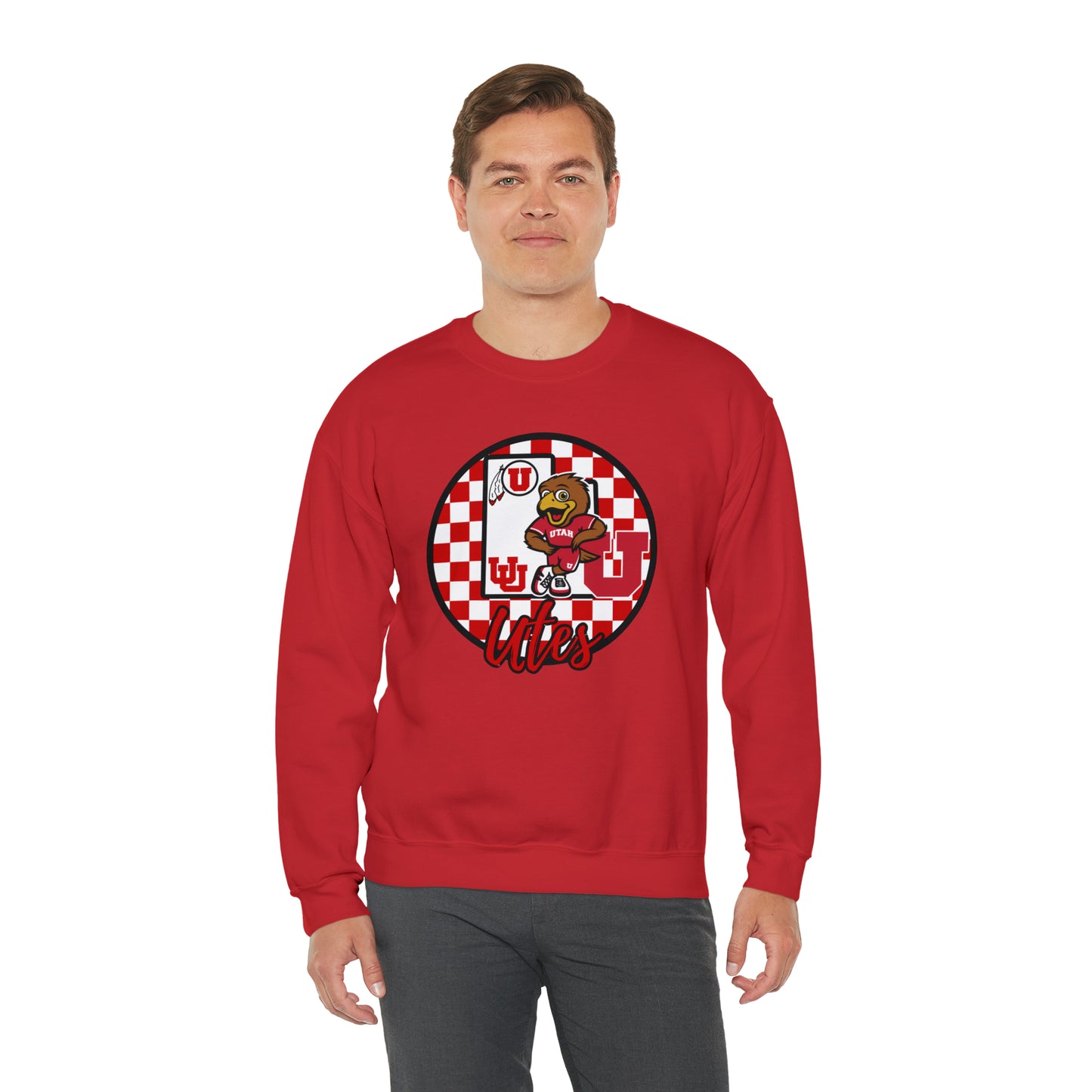 Utah Utes Checkered Sweatshirt