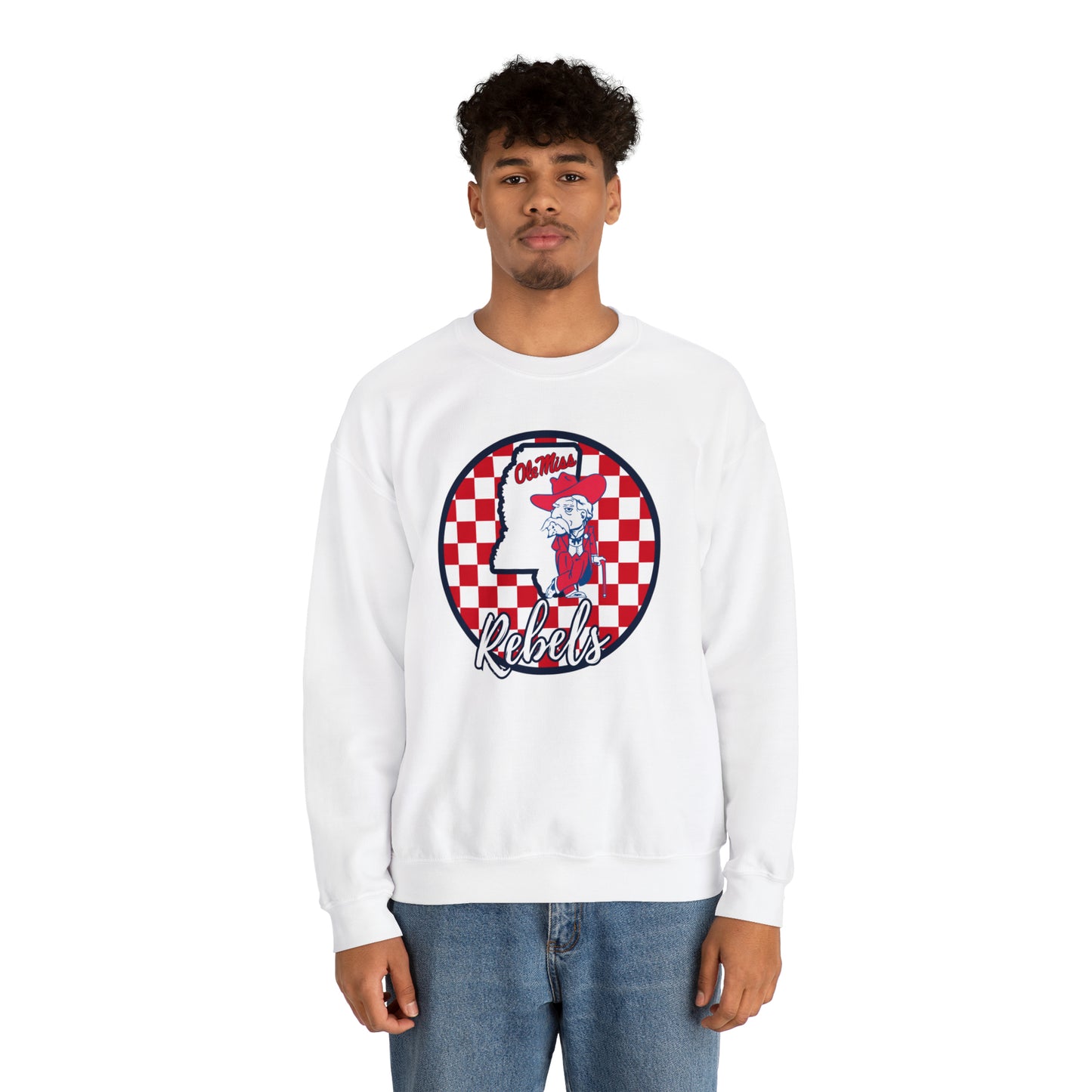 Ole Miss Rebels Checkered Sweatshirt