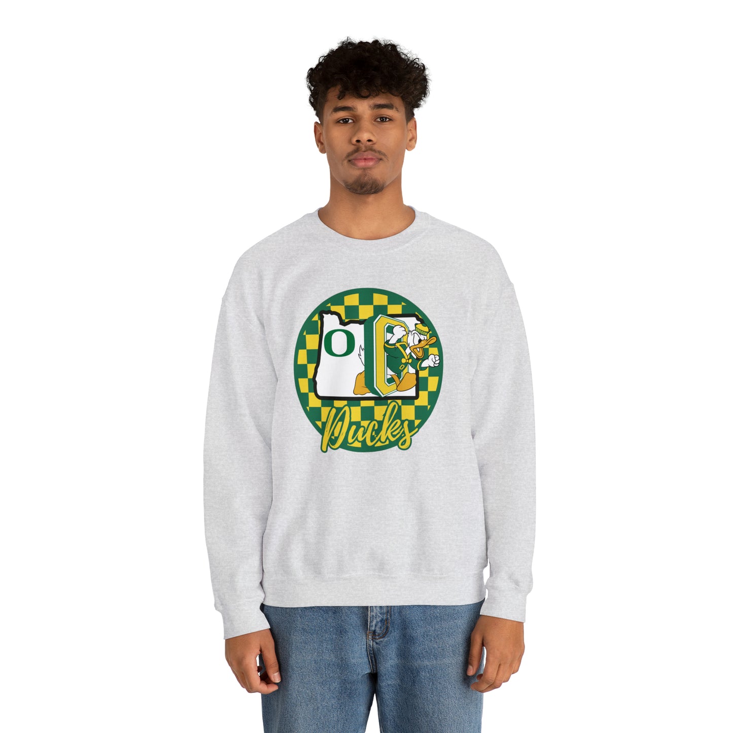 Oregon Ducks Checkered Sweatshirt