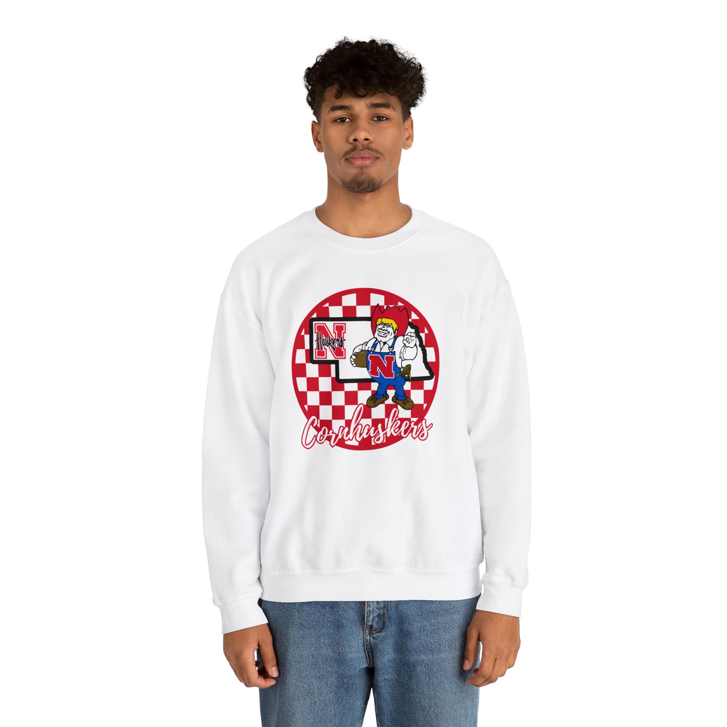 Nebraska Cornhuskers Checkered Sweatshirt