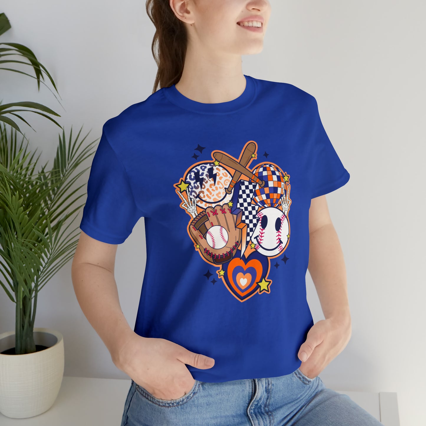 Orange and Navy Retro Baseball