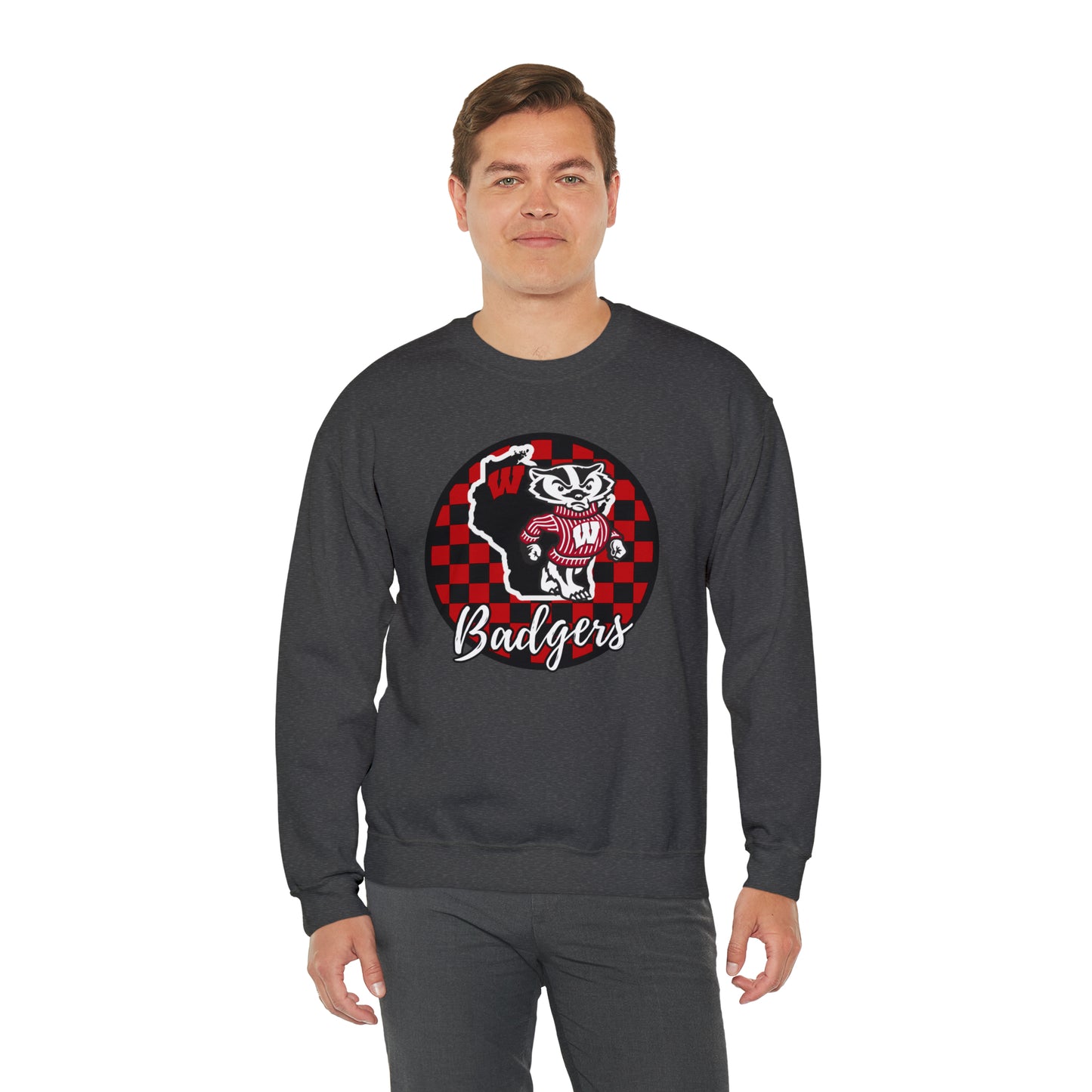 Wisconsin Badgers Checkered Sweatshirt