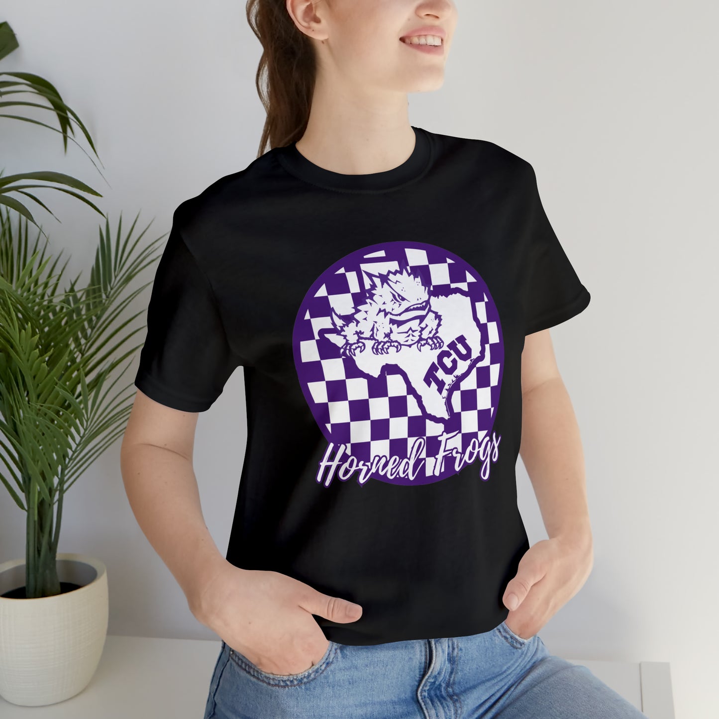 TCU Horned Frogs Checkered Circle