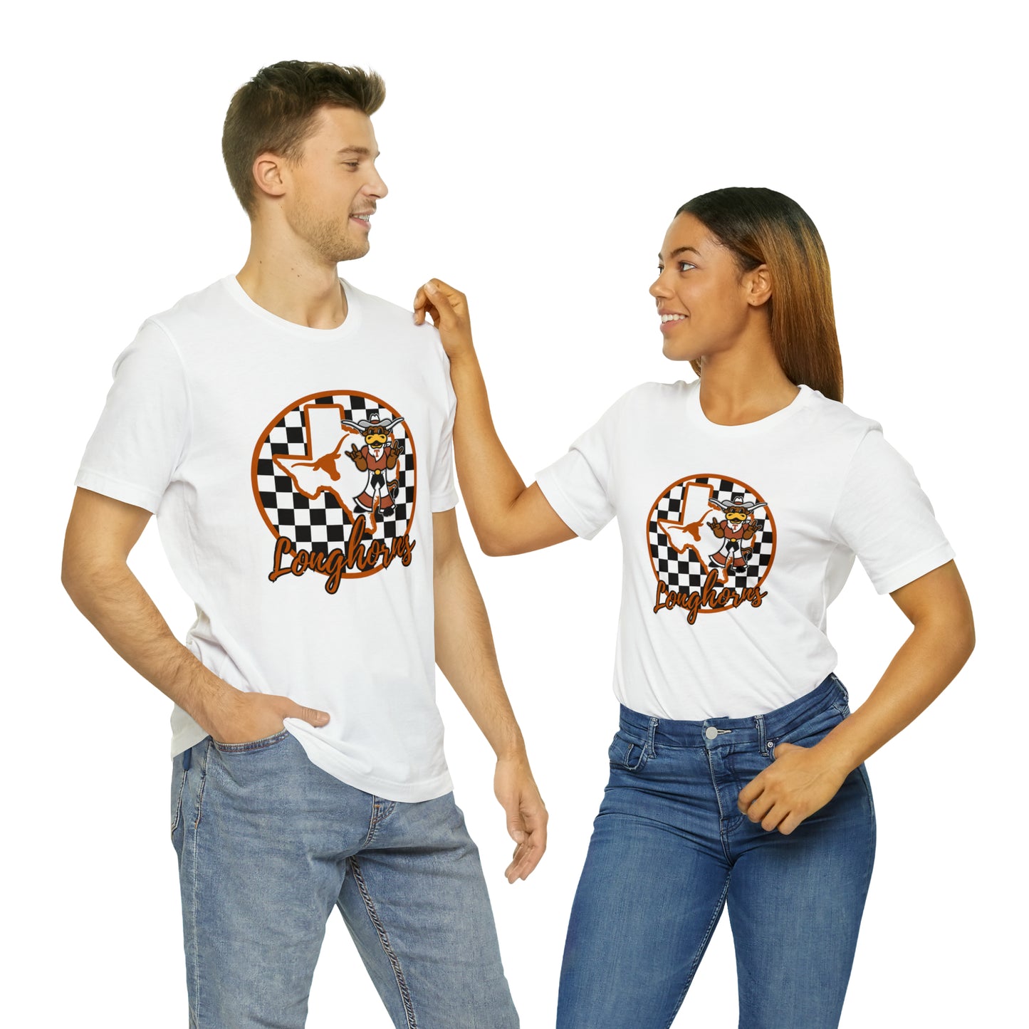 Texas Longhorns Checkered Circle