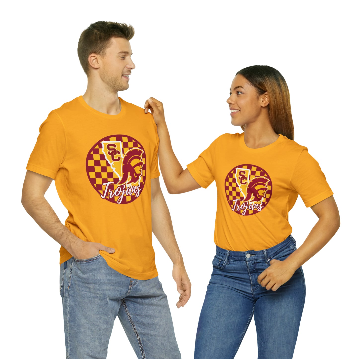 USC Trojans Checkered Circle