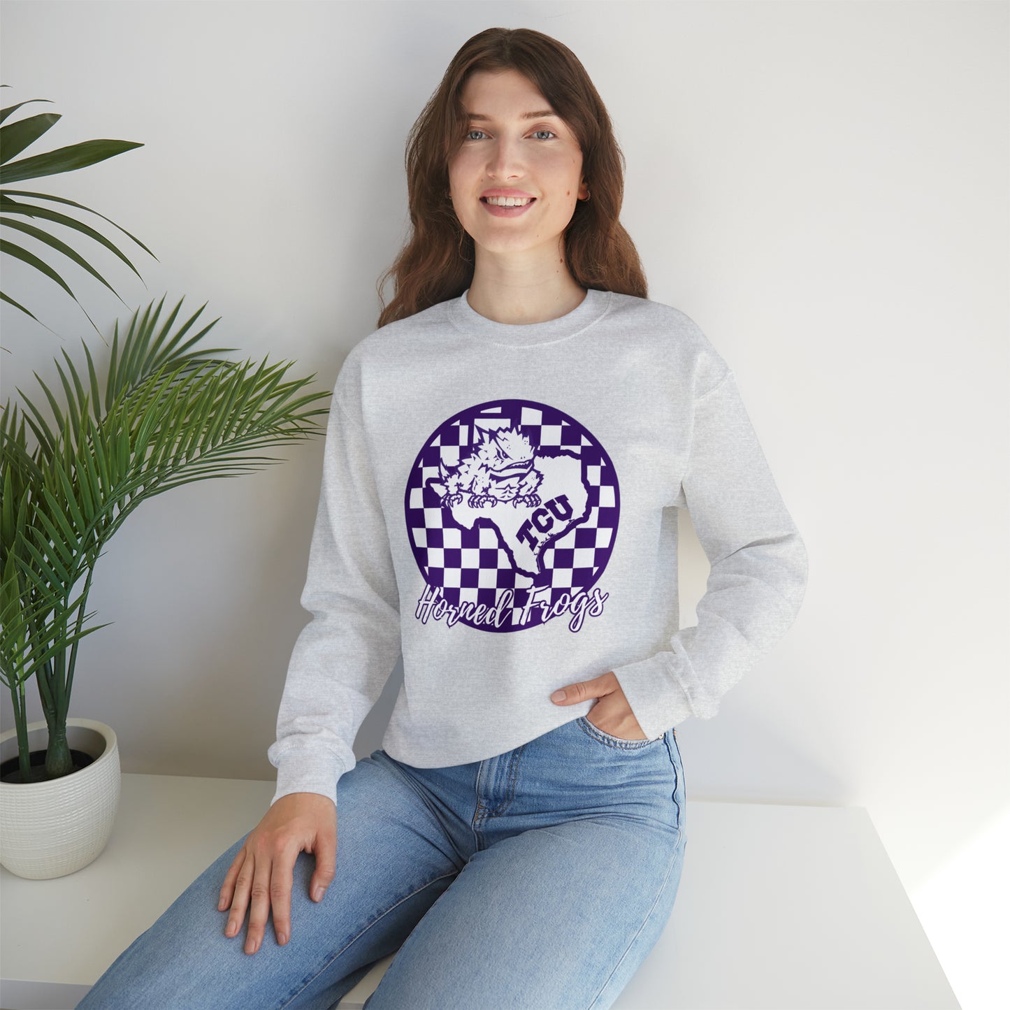 TCU Horned Frogs Checkered Sweatshirt