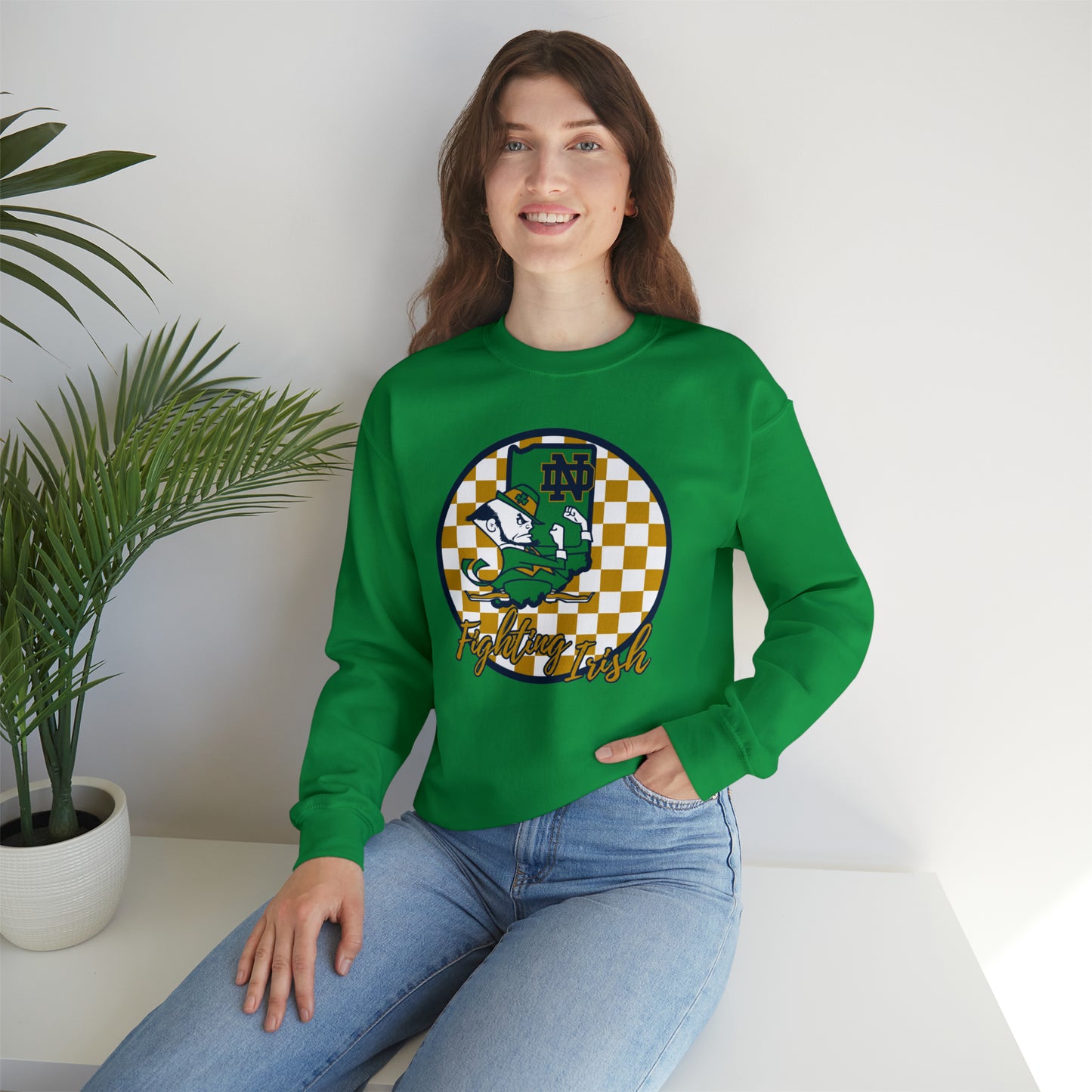 Notre Dame Fighting Irish Checkered Sweatshirt