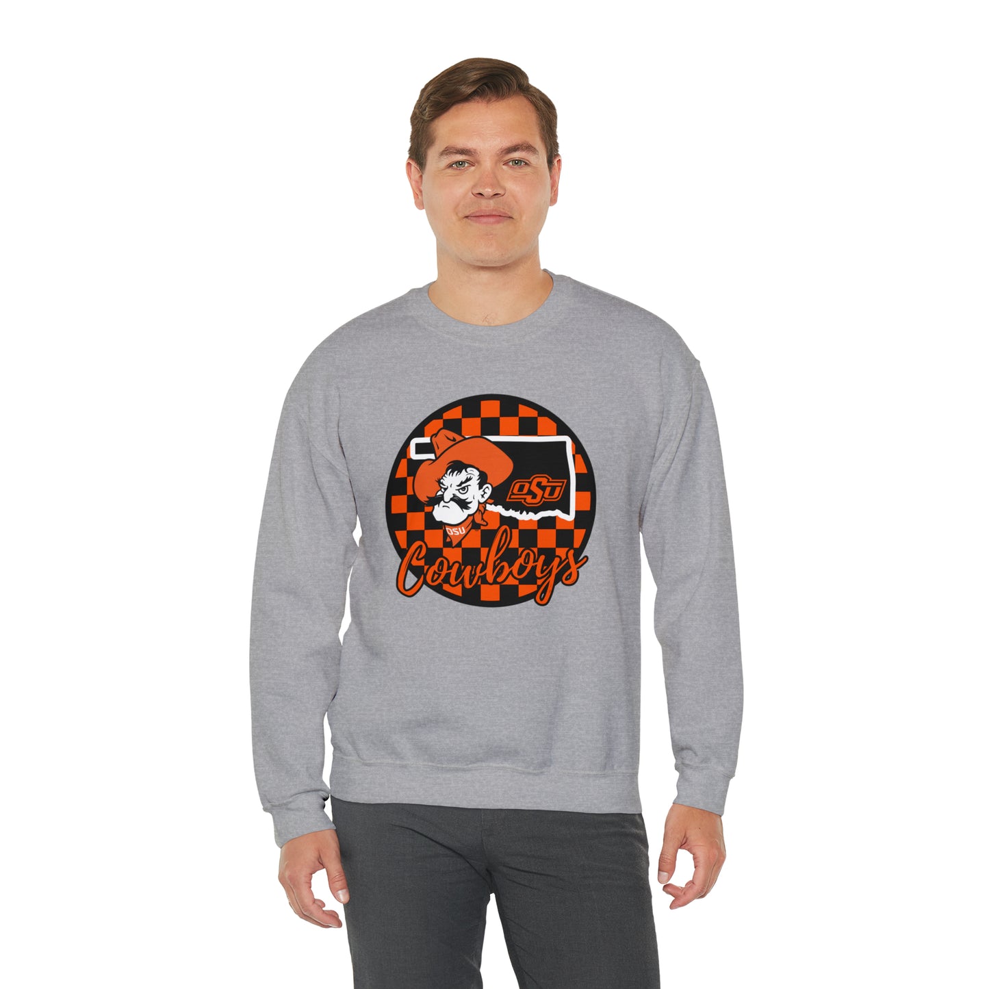 OSU Cowboys Checkered Sweatshirt