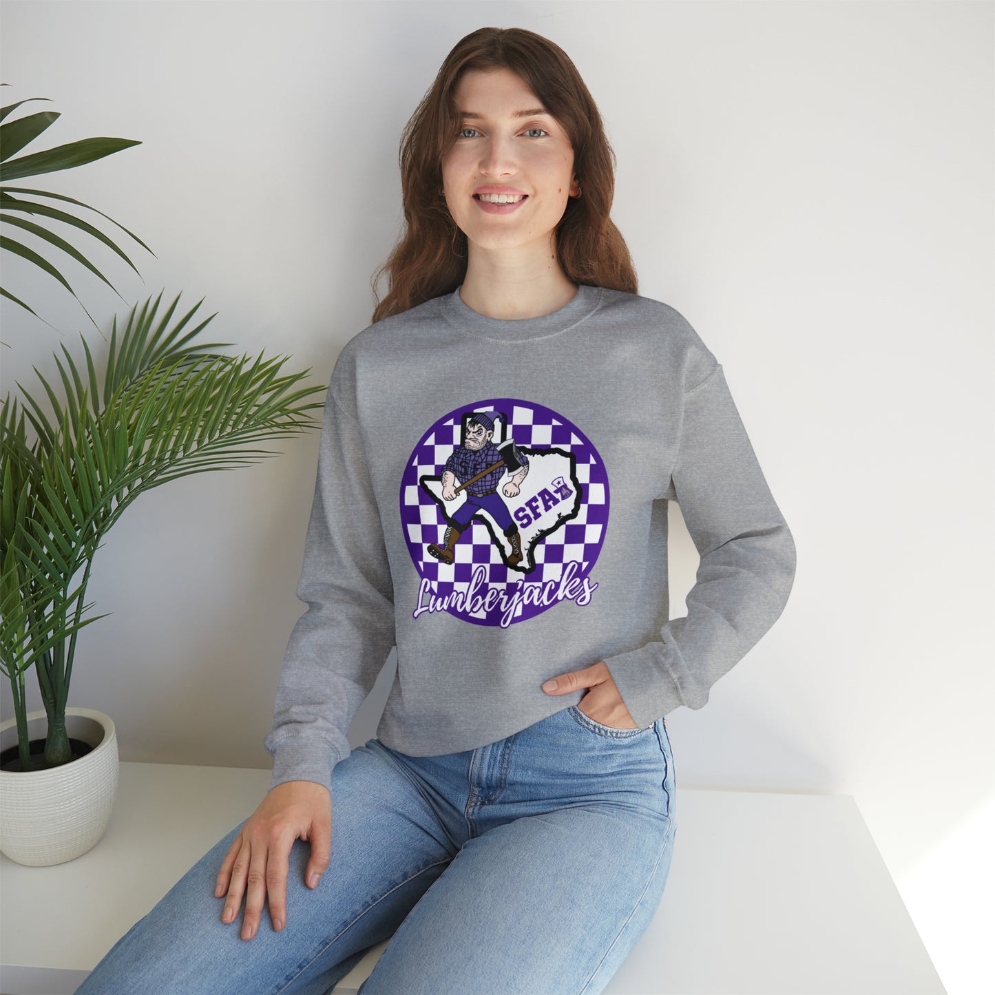 SFA Lumberjacks Checkered Sweatshirt