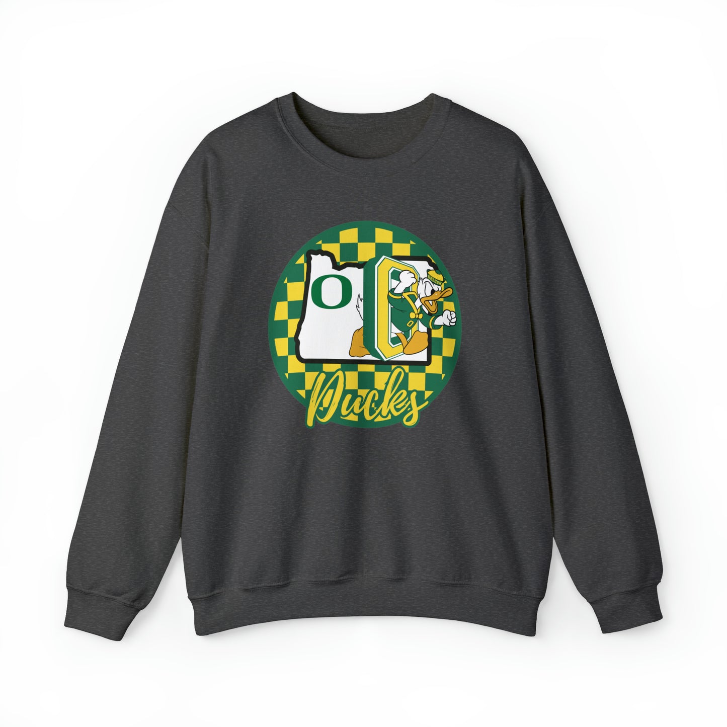 Oregon Ducks Checkered Sweatshirt