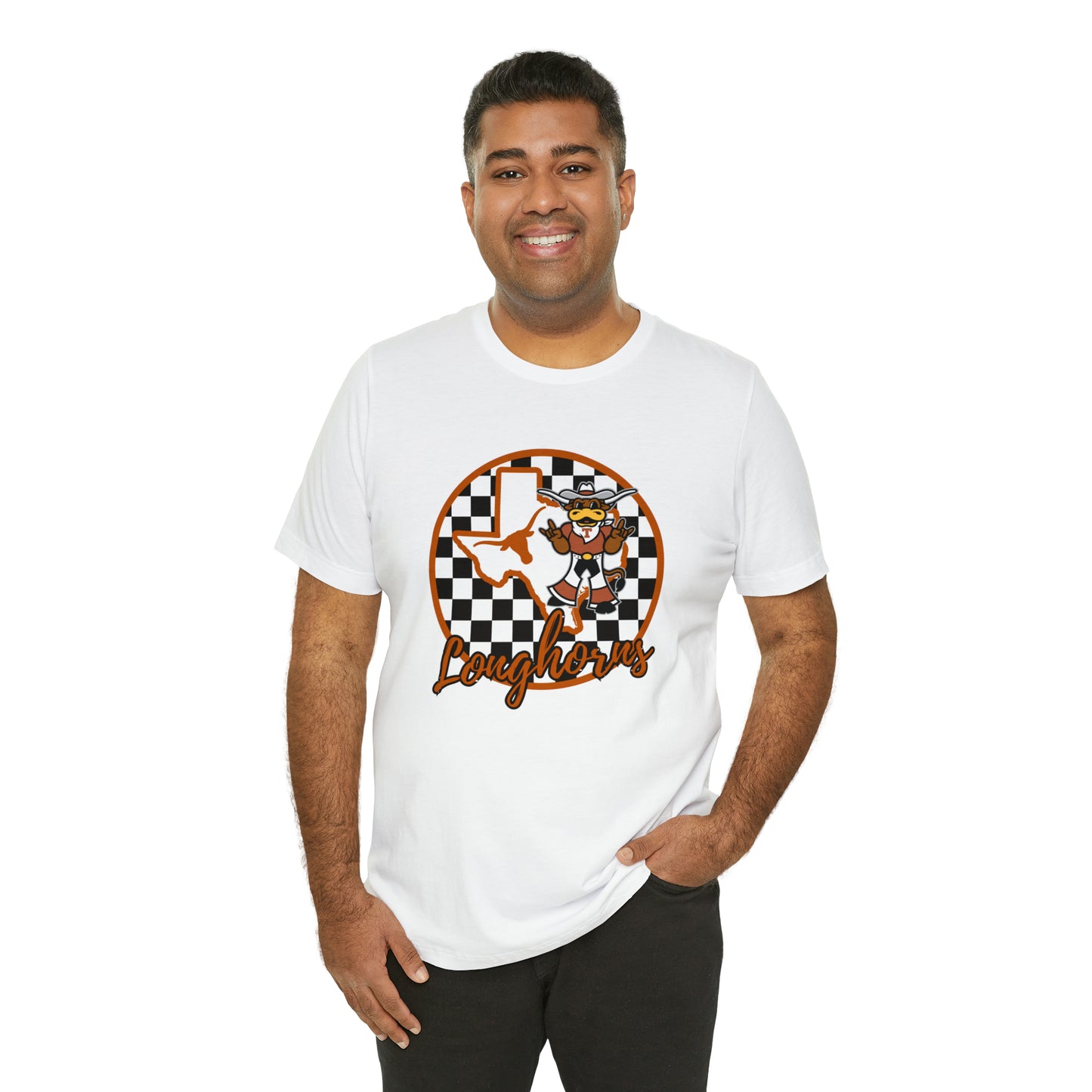 Texas Longhorns Checkered Circle