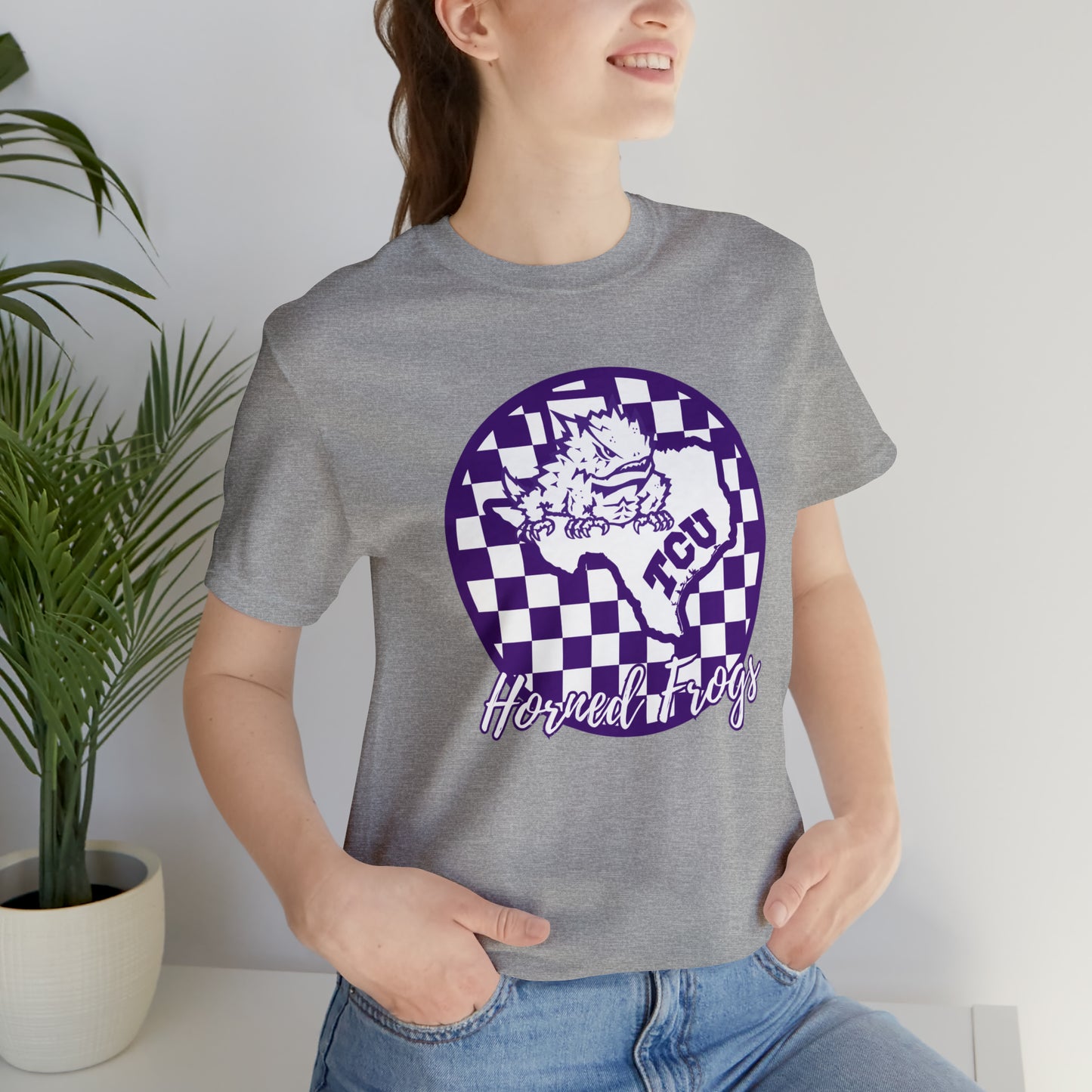 TCU Horned Frogs Checkered Circle