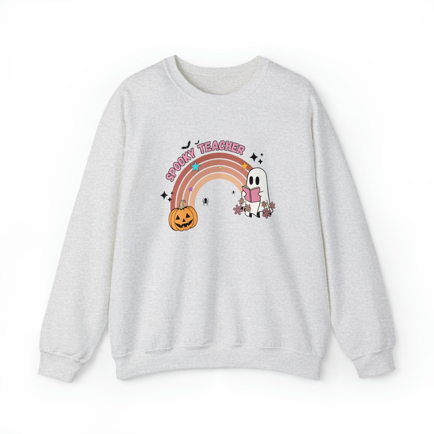 Spooky Teacher Halloween Rainbow Sweatshirt