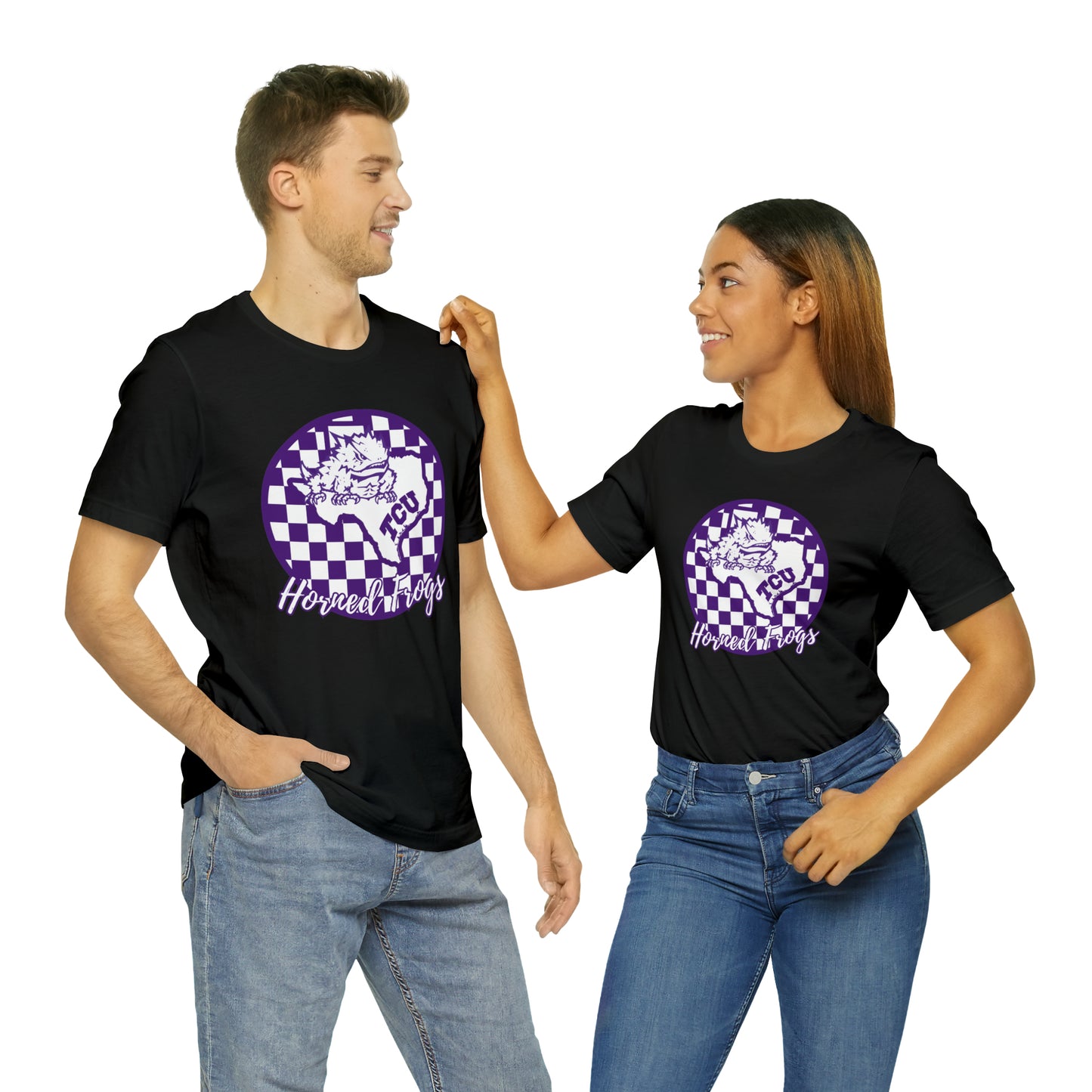 TCU Horned Frogs Checkered Circle