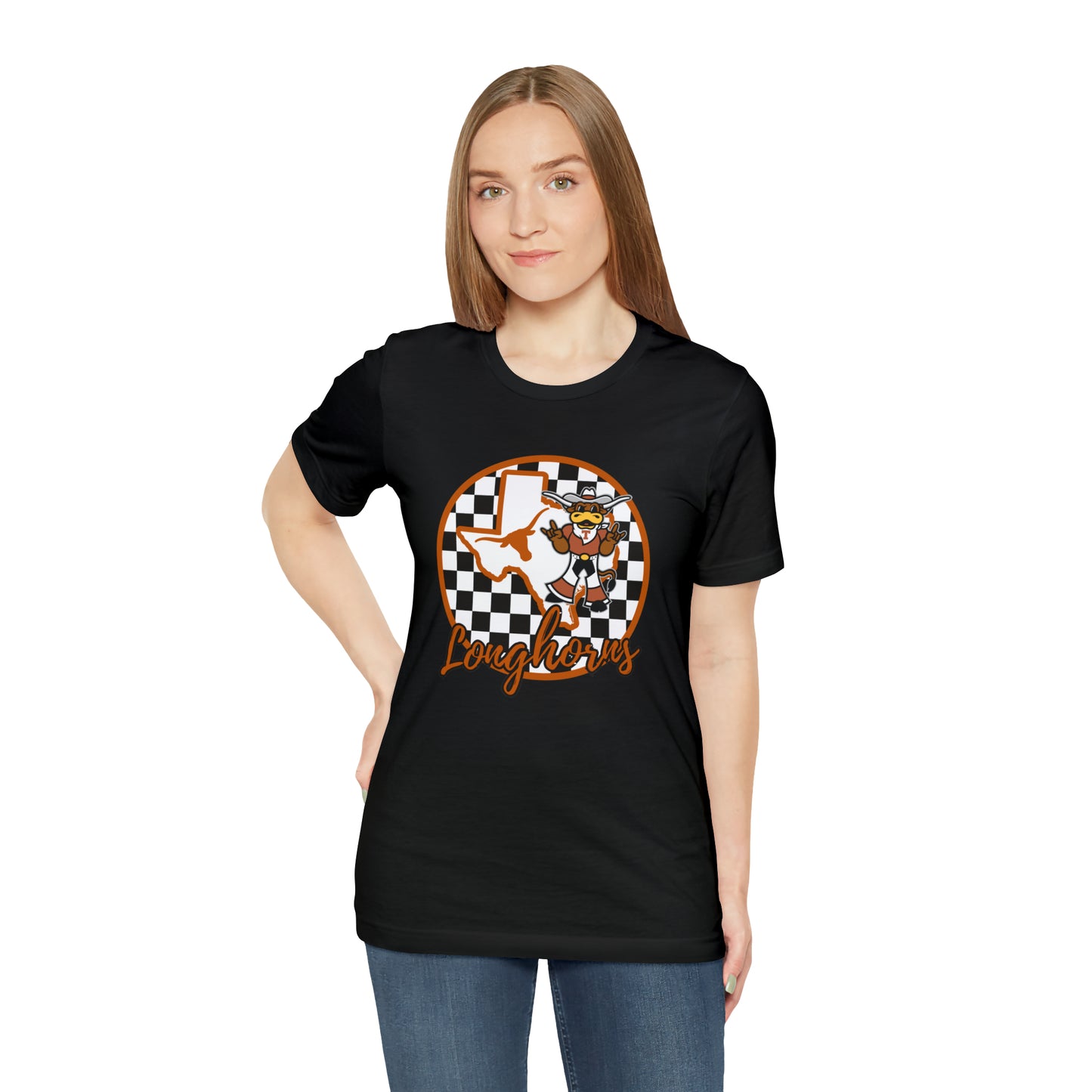 Texas Longhorns Checkered Circle