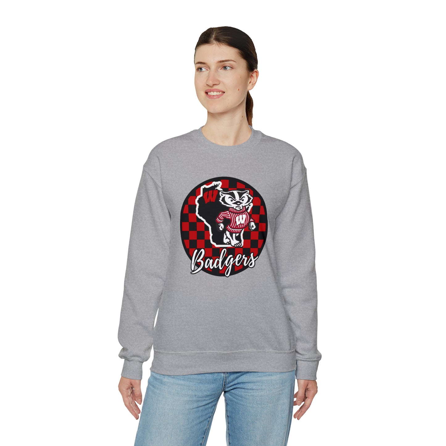 Wisconsin Badgers Checkered Sweatshirt