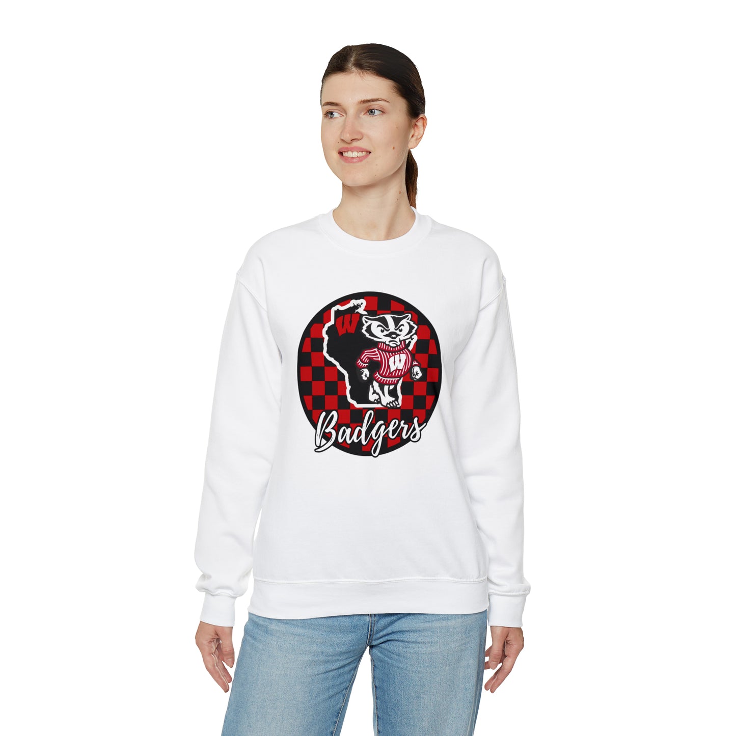 Wisconsin Badgers Checkered Sweatshirt