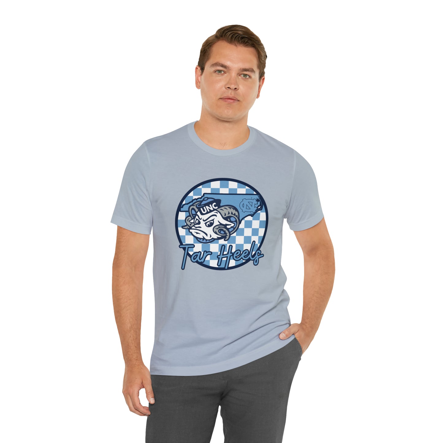 North Carolina Tar Heels Checkered Circle