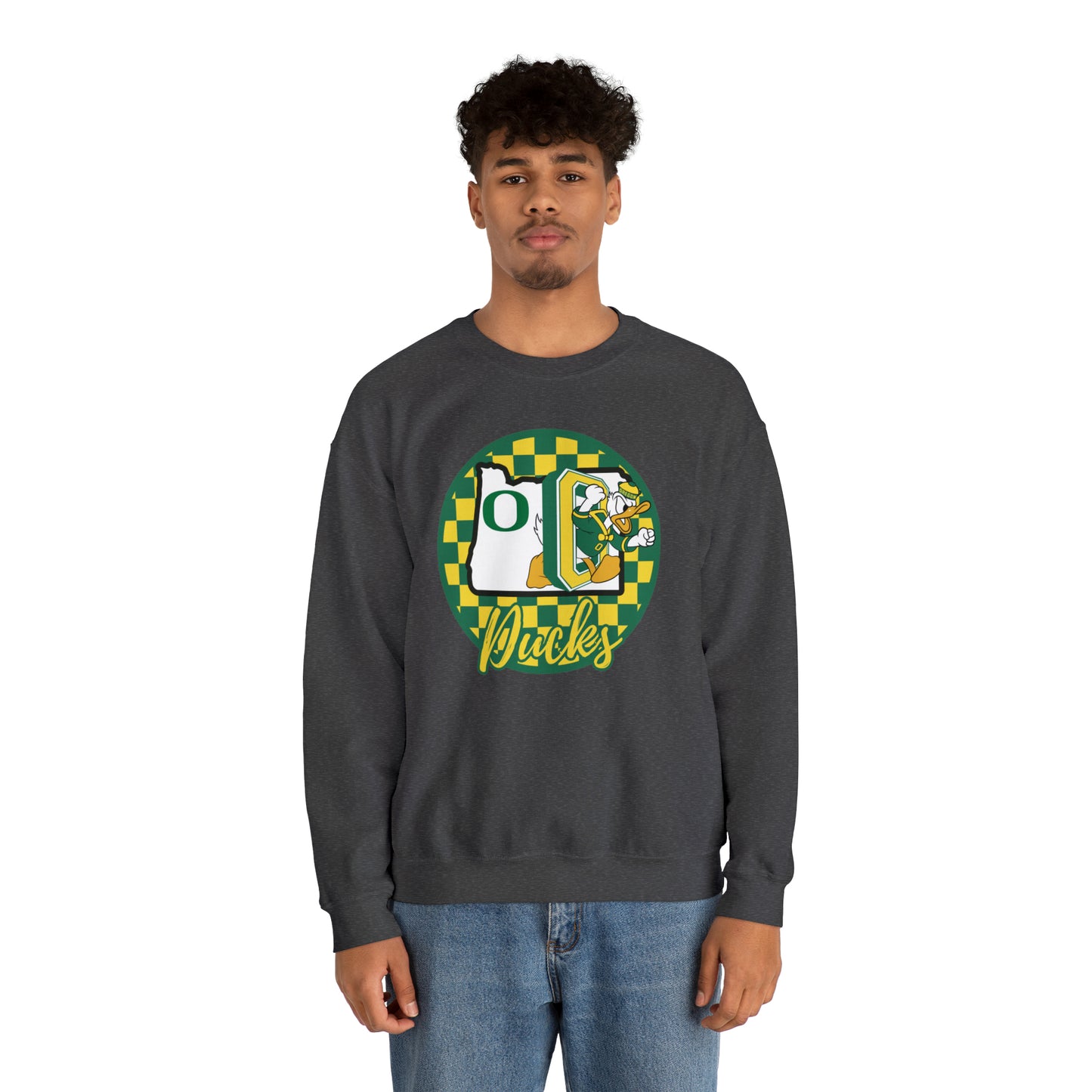 Oregon Ducks Checkered Sweatshirt